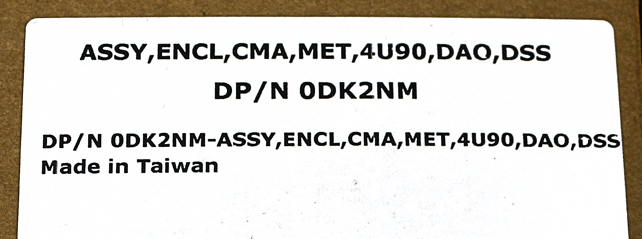 Dell DK2NM Enclosed Cable Management Arm Assembly CYWT
