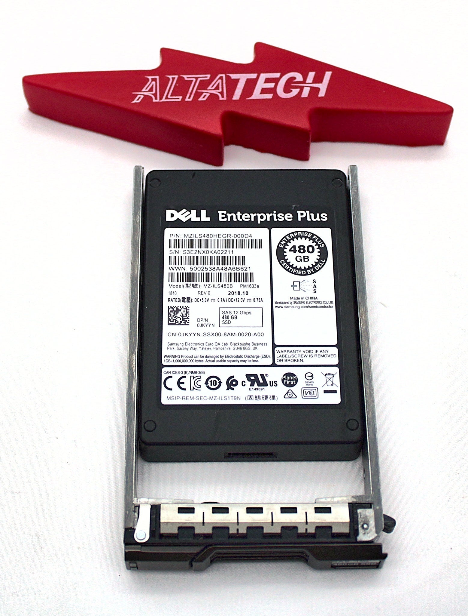 Dell JKYYN-CML 480GB SSD SAS 2.5 12G EP+ MZILS480HEGR-000D4 / MZ-ILS48