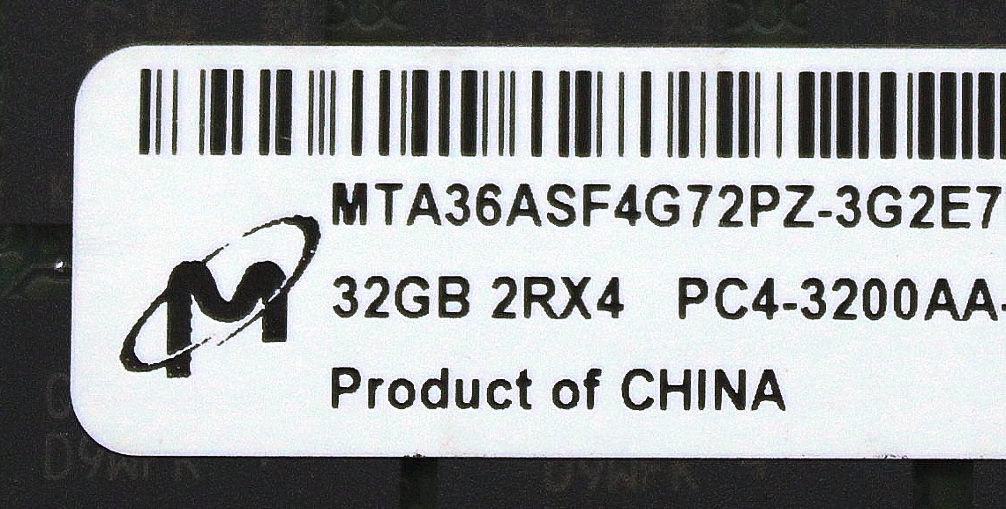 Dell MTA36ASF4G72PZ-3G2E7 32GB PC4-25600AA DDR4-3200 2RX4 ECC