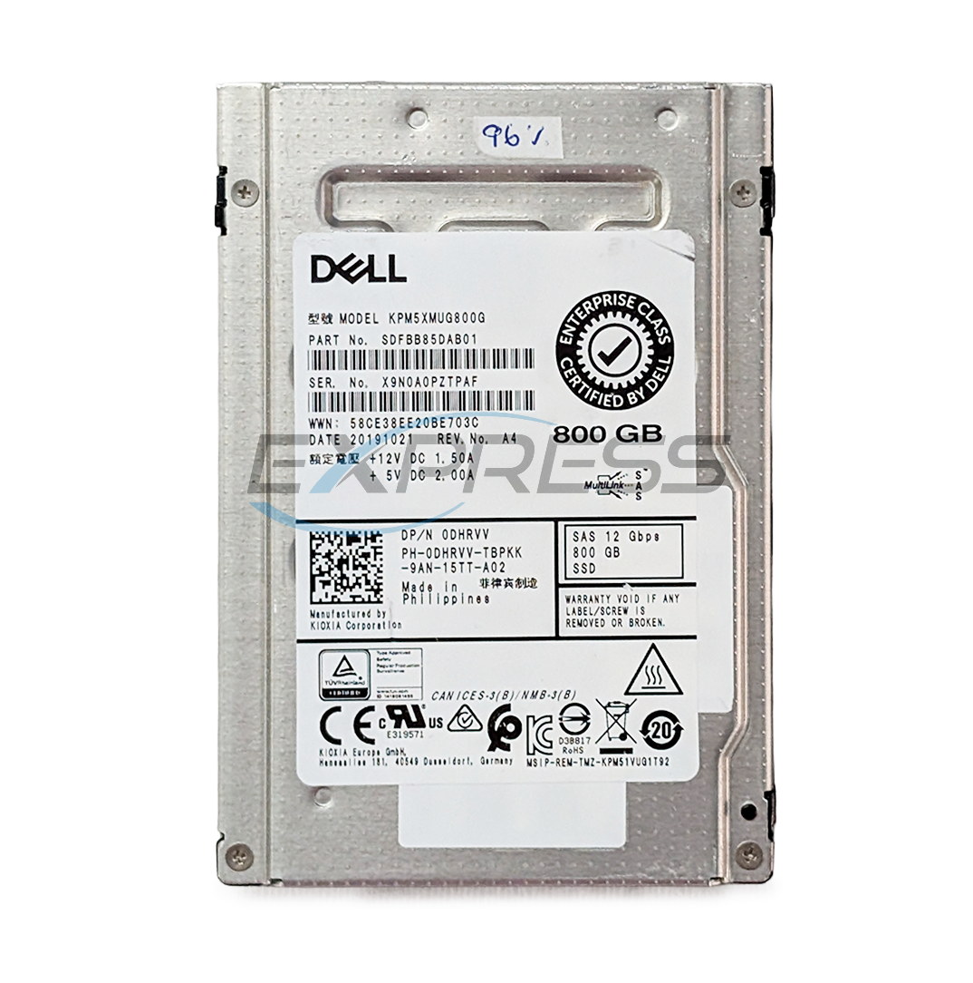 Dell 2.5" 800GB SAS 12Gbps WI SSD | DHRVV