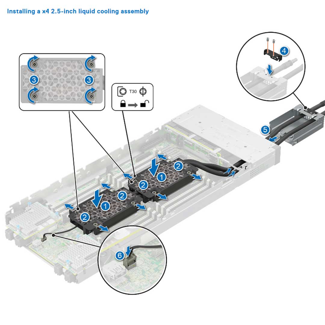 Dell MX760c (G16) SFF Direct Liquid Cooling (DLC) Heatsink |