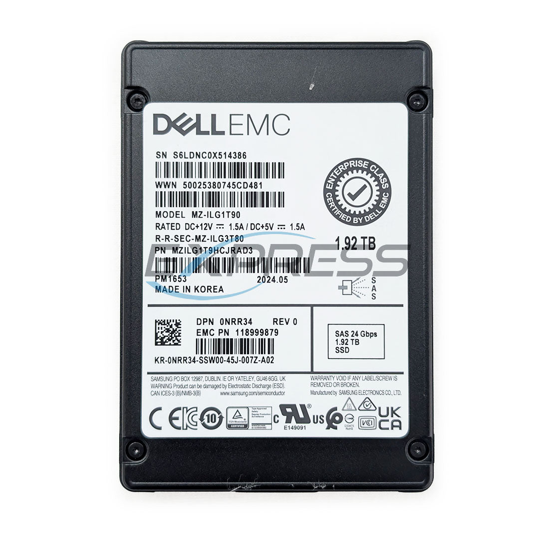 Dell 2.5" 1.92TB SAS 24Gbps ISE RI SSD | NRR34