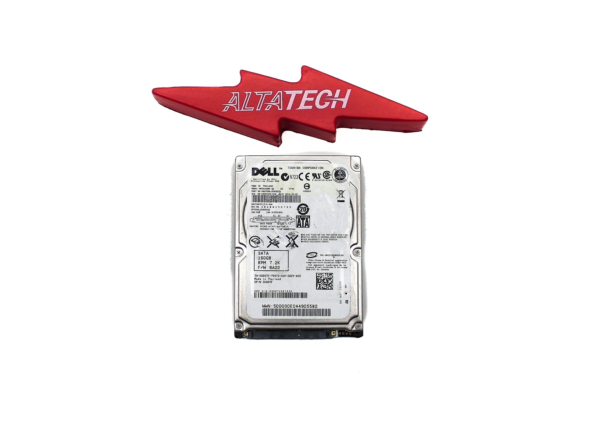 Dell U007F 160GB 7.2K SATA 2.5 3G Fujitsu