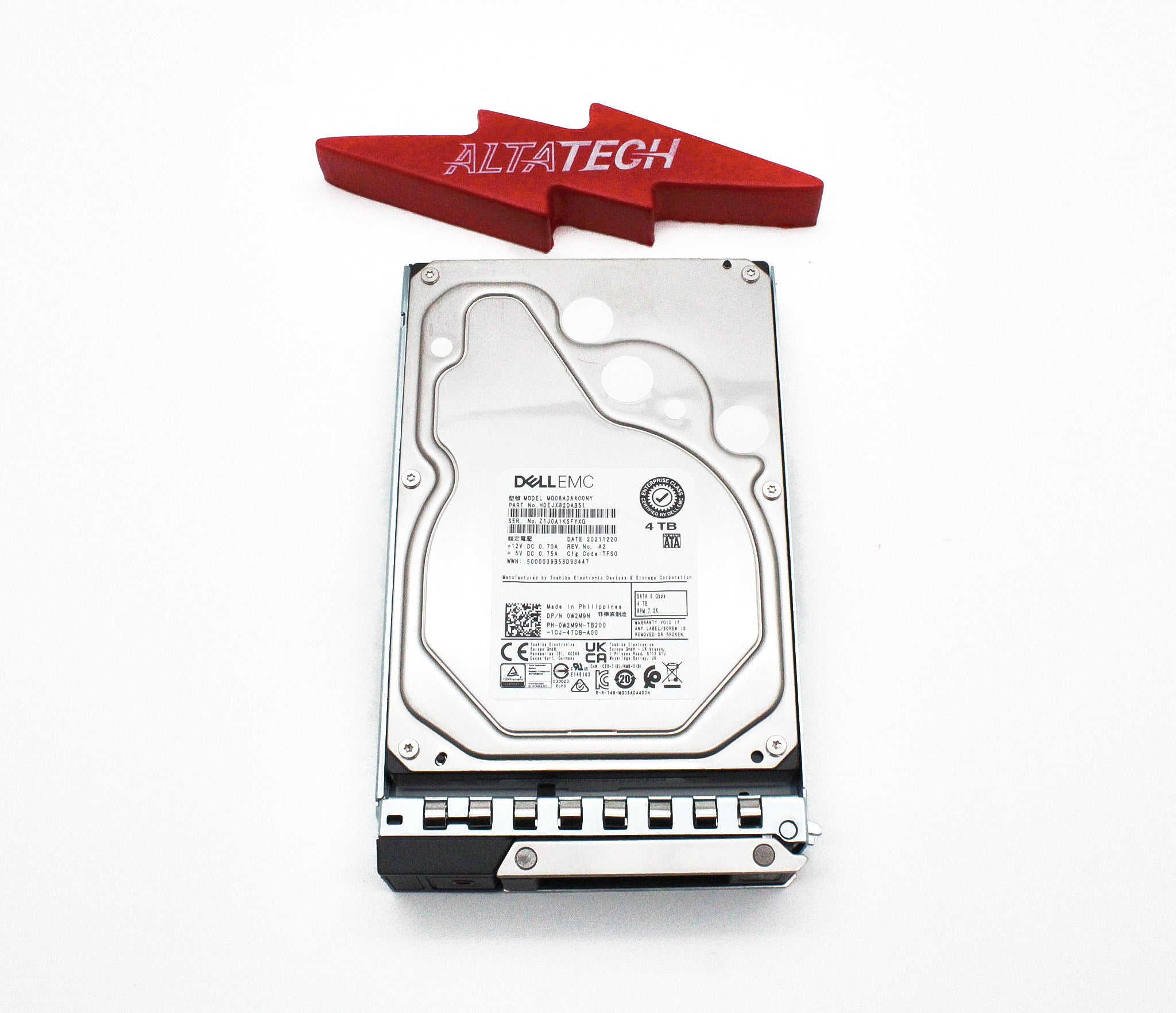 Dell W2M9N 4TB 7.2K SATA 3.5 6G MG0BADA400NY / HDEJX82DAB51 No Tray