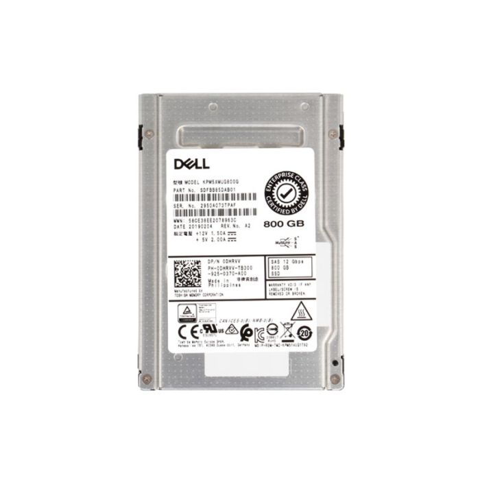 DHRVV | Dell 800GB TLC SAS 12Gbps Write Intensive 2.5-inch Solid State Drive