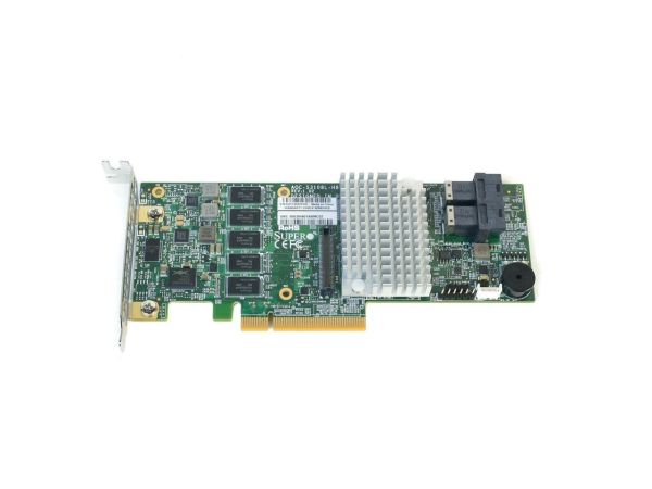 AOC-S3108L-H8IR1a3e - Supermicro USED - ACCEPTABLE SUPERMICRO AOC-S3108L-H8IR 2GB 8-Port SAS3 12Gbps PCI-e 3.0 RAID Controller LP