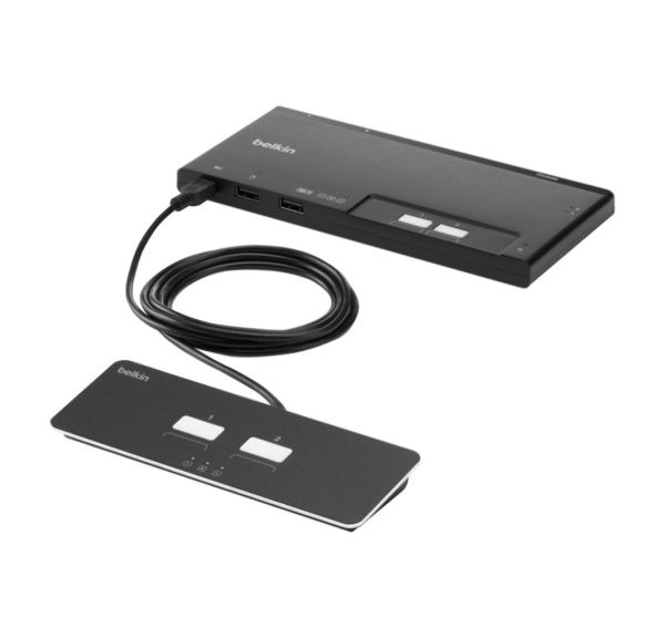 F1DN202MOD-HH-4 - Belkin 2-Ports Dual Head HDMI Modular Secure KVM Switch with Remote