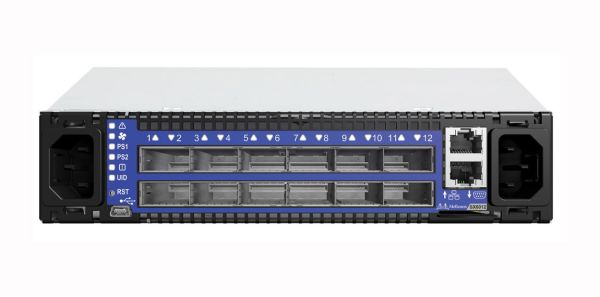 MSX6012F-1BRS - Mellanox SX6012 12-Port 56GbE QSFP+ 1U Managed Network Switch
