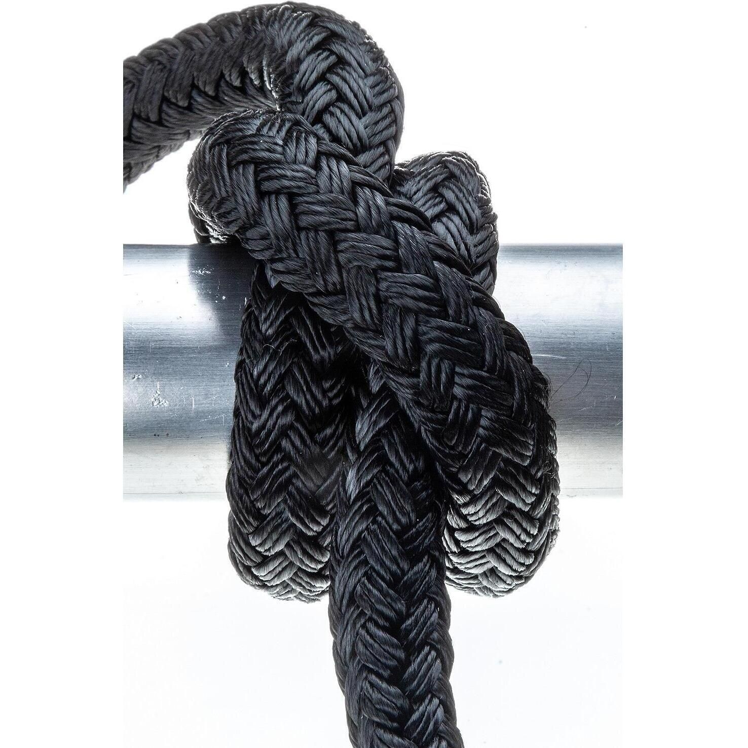 Seachoice 46961 Double-Braid Nylon Dock Line w/ Eye Splice, Pre-Shrunk, Heat Stabilized, 5/8 In. X 30 Ft., Black