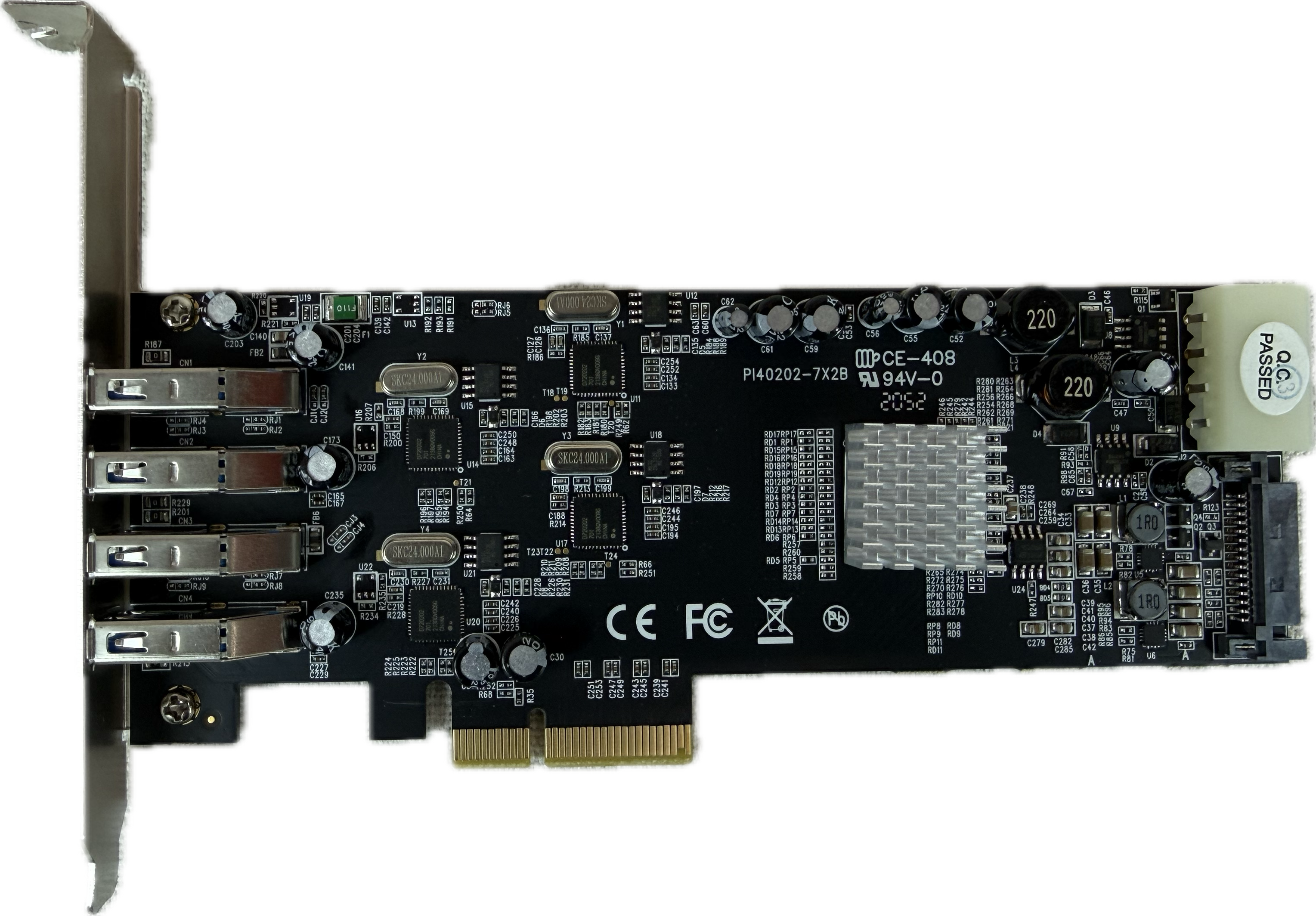Startech PI40202-7X2B 4-port 5gbps PCIE card | Full height bracket