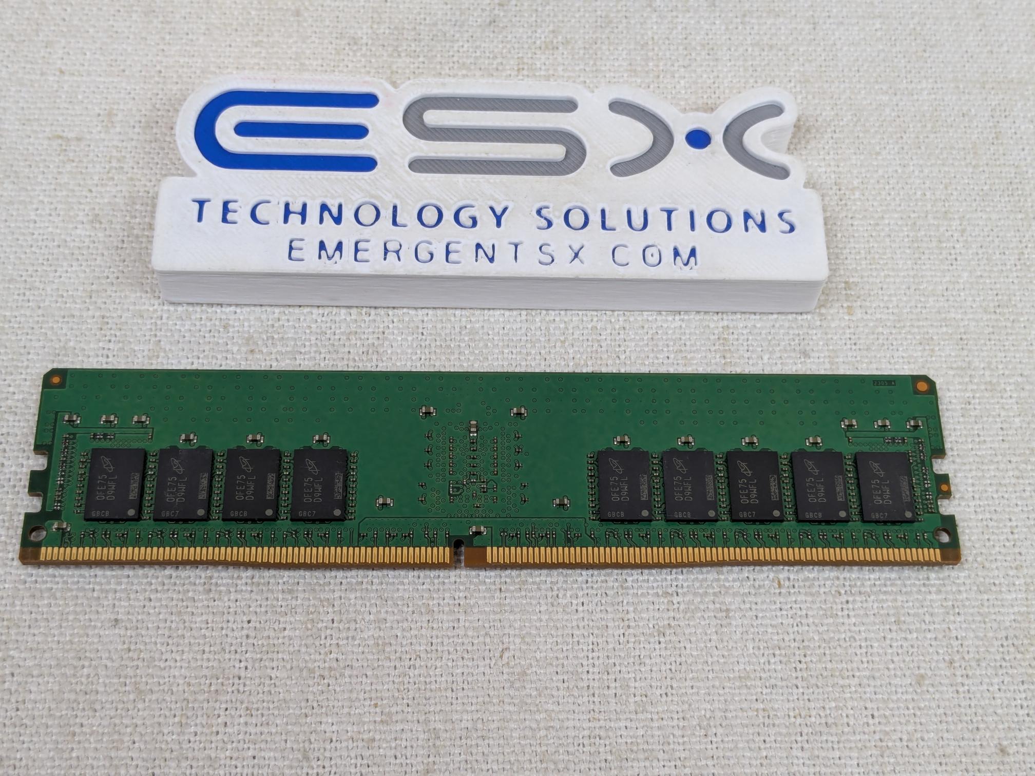 Micron MTA18ASF2G72PDZ-2G9E1 16GB 2Rx8 PC4-2933Y DDR4 Server Memory DIMM