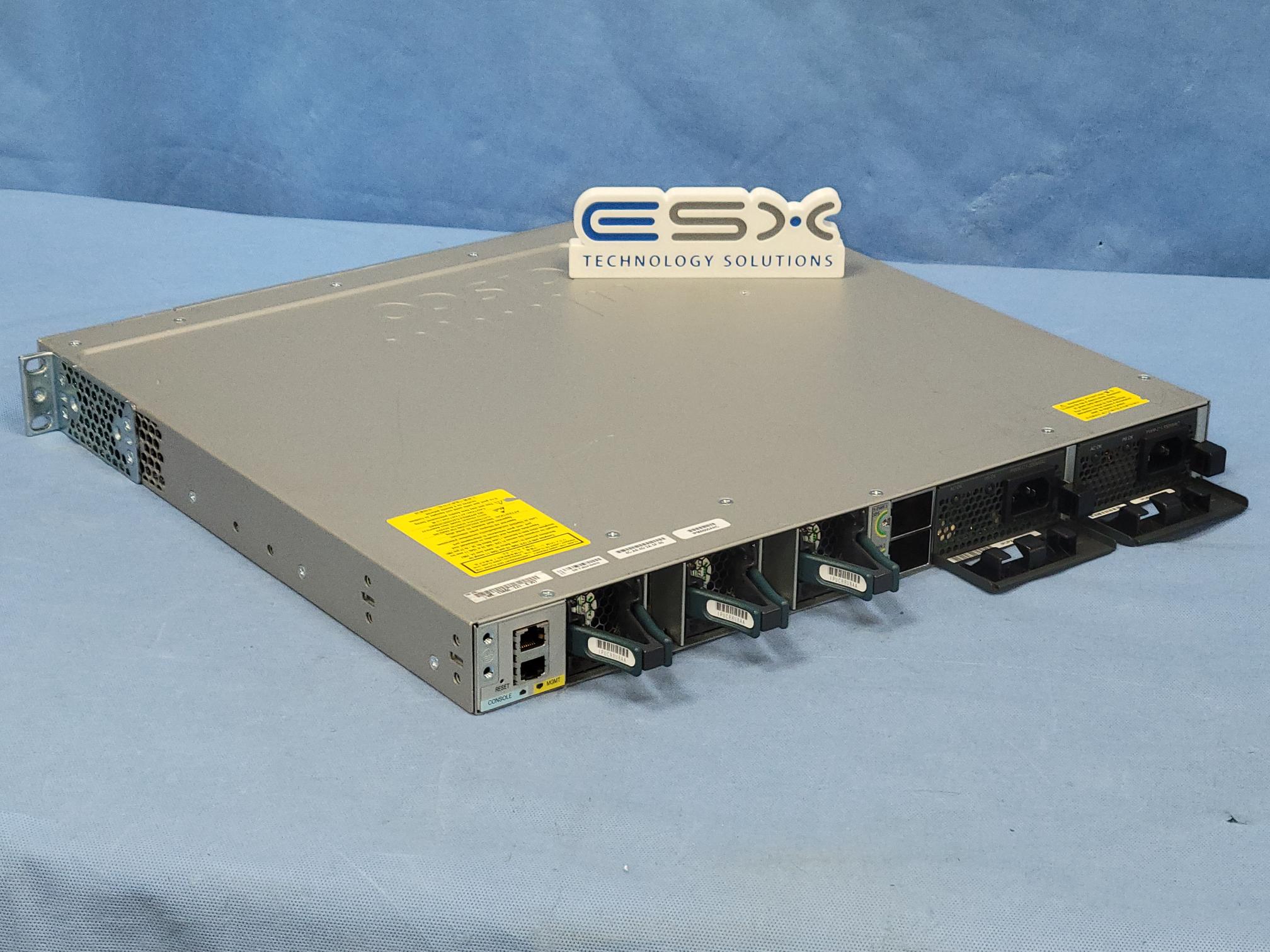 Cisco Catalyst WS-C3850-24T-S 24 Port Gigabit Ethernet Switch 2x 350W, 4x 1G Mod