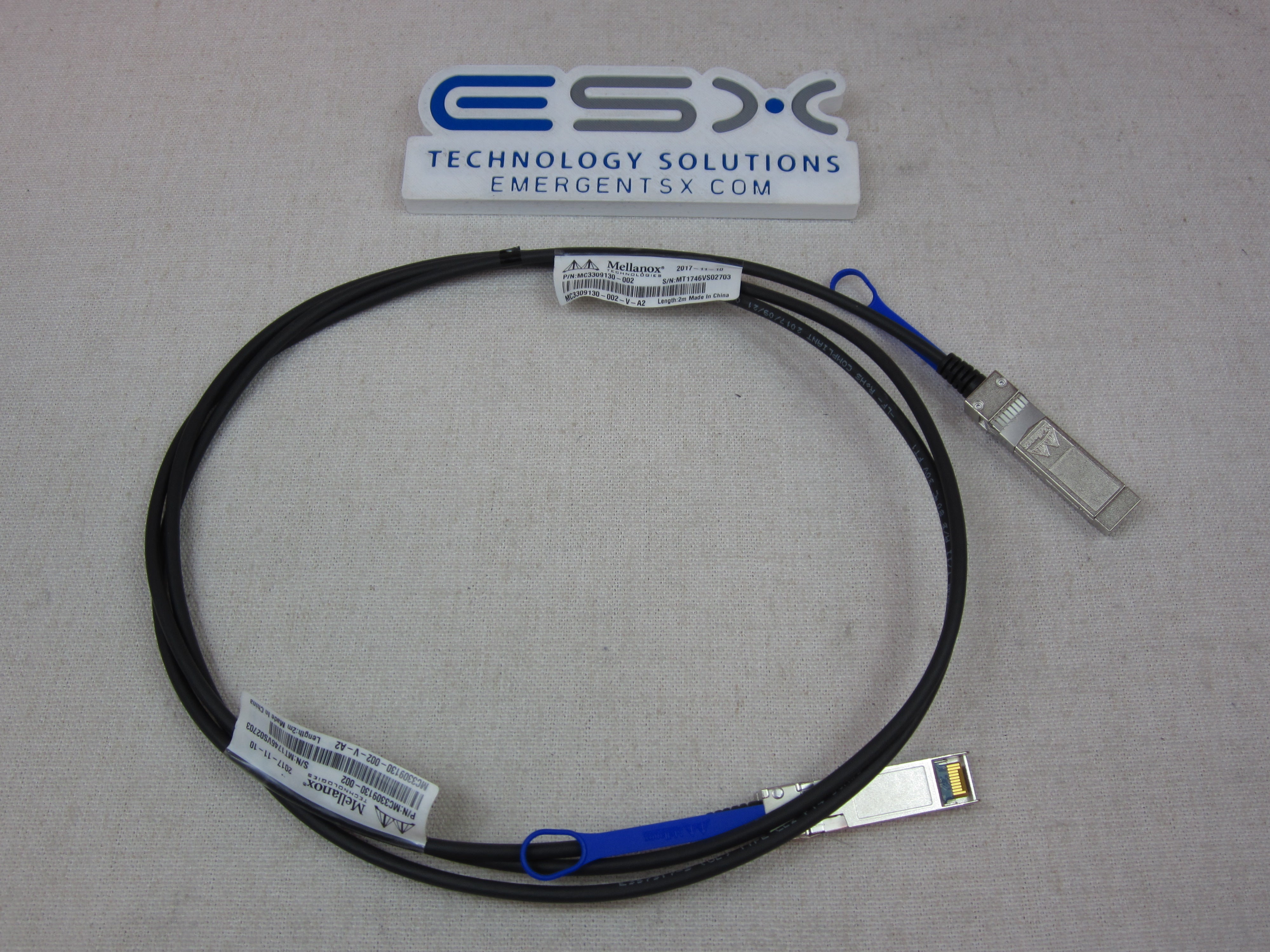 Mellanox MC3309130-002 10G SFP+ to SFP+ 2M DAC Cable