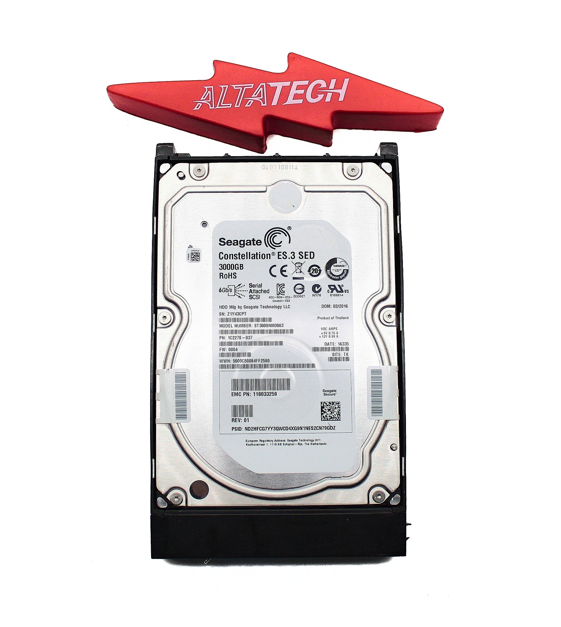 EMC 1C2278-037-ISILON 3TB 7.2K SAS 3.5 6G SED ISILON