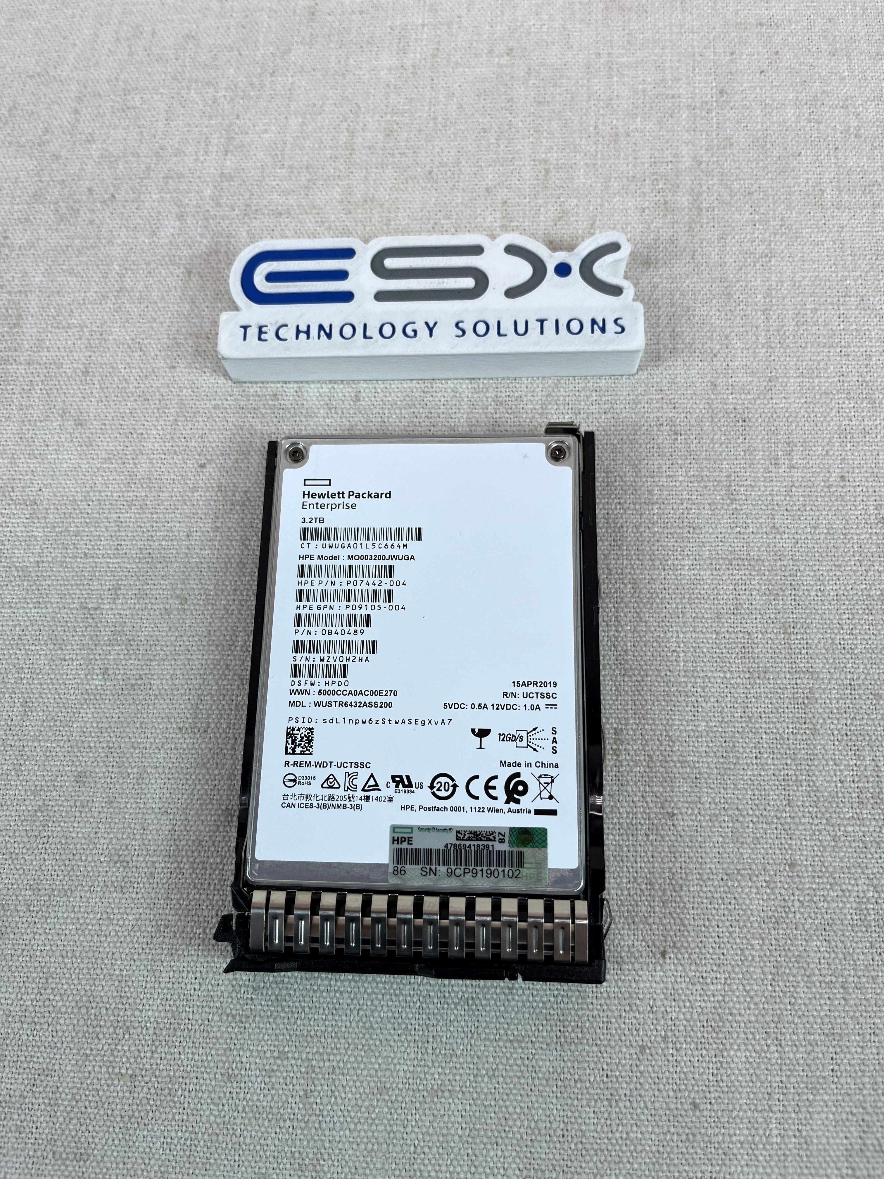 HPE 3.2TB SAS 2G MIXED USE SFF SC PMS SSD P09925-001