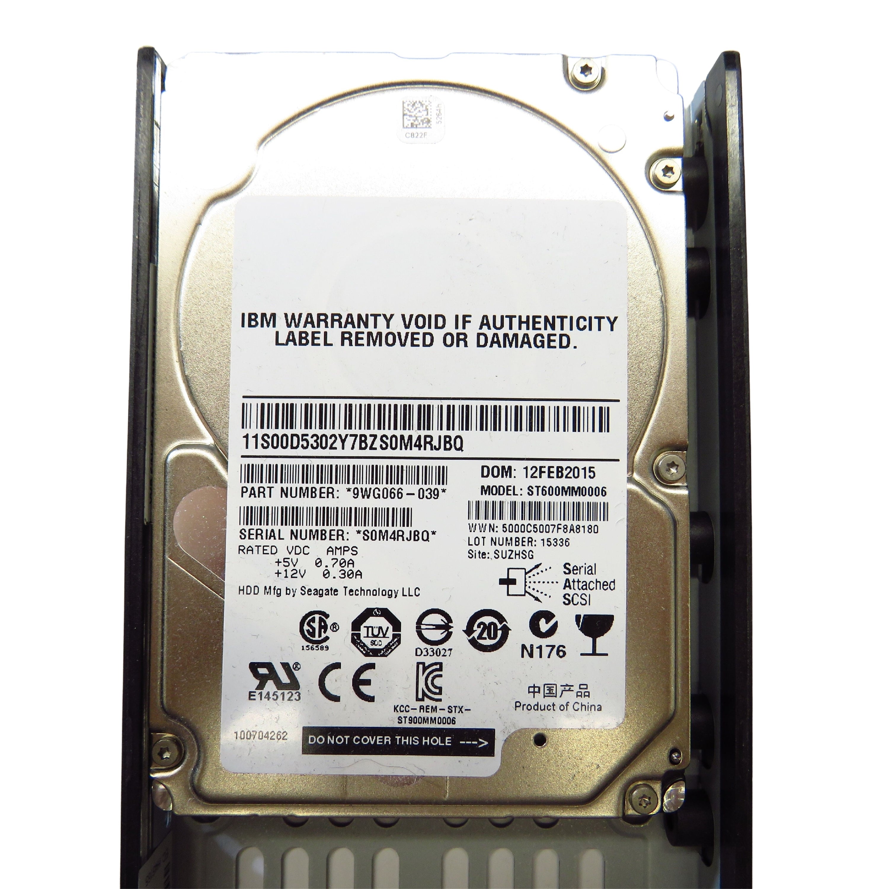 IBM 00Y2683 600GB 10K RPM 2.5" SAS 6Gbps HDD Hard Drive (Refurbished)