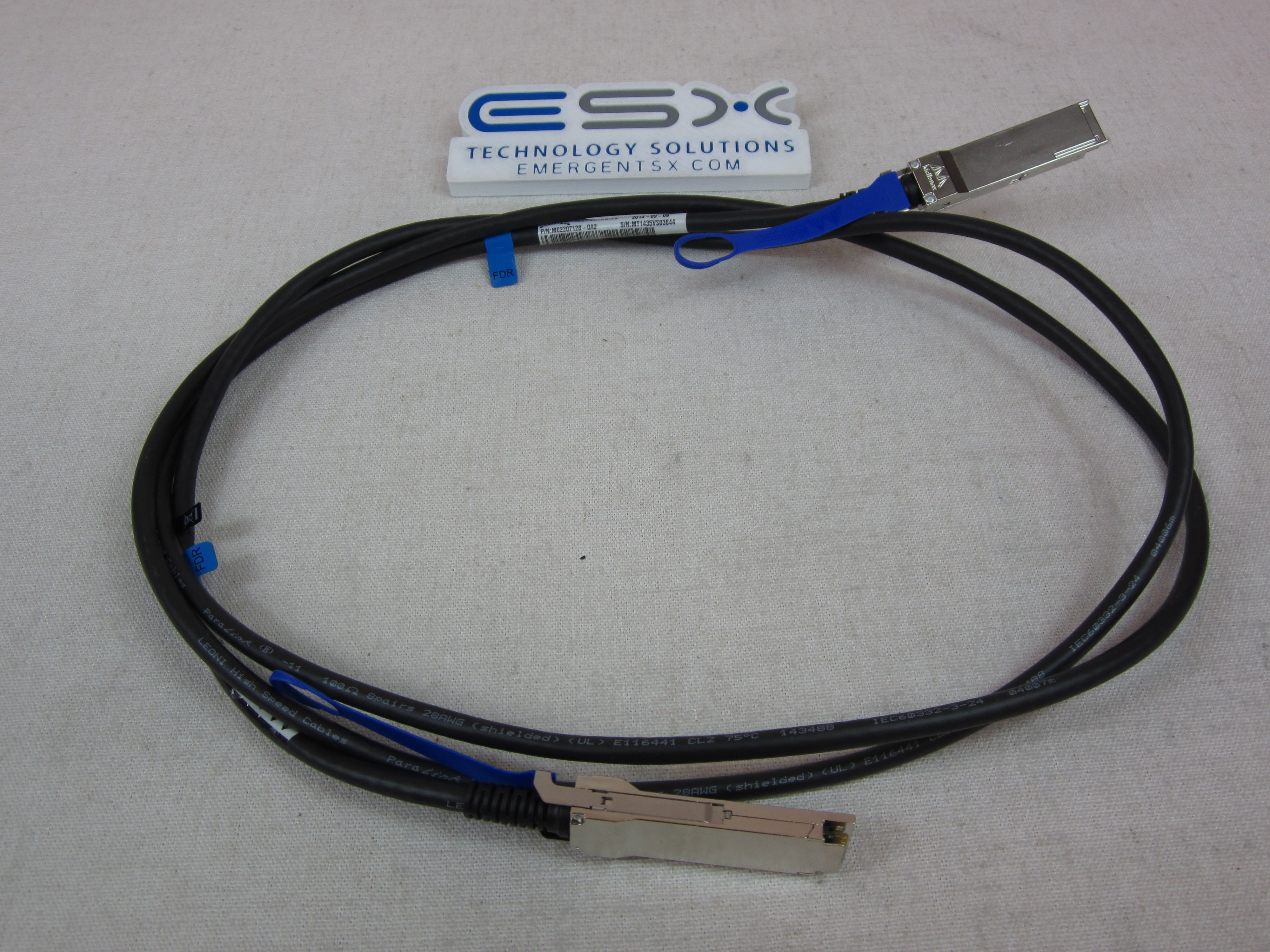 Mellanox MC2207128-0A2 2.5m 56GB QSFP Passive Copper Cable