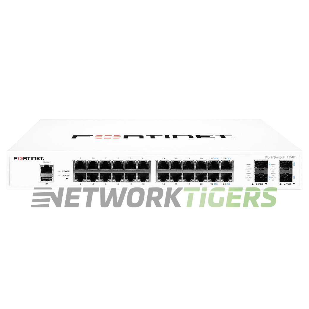 NEW Fortinet FS-124F 24x 1GB RJ45 4x SFP+ Registrable / Unclaimed Switch