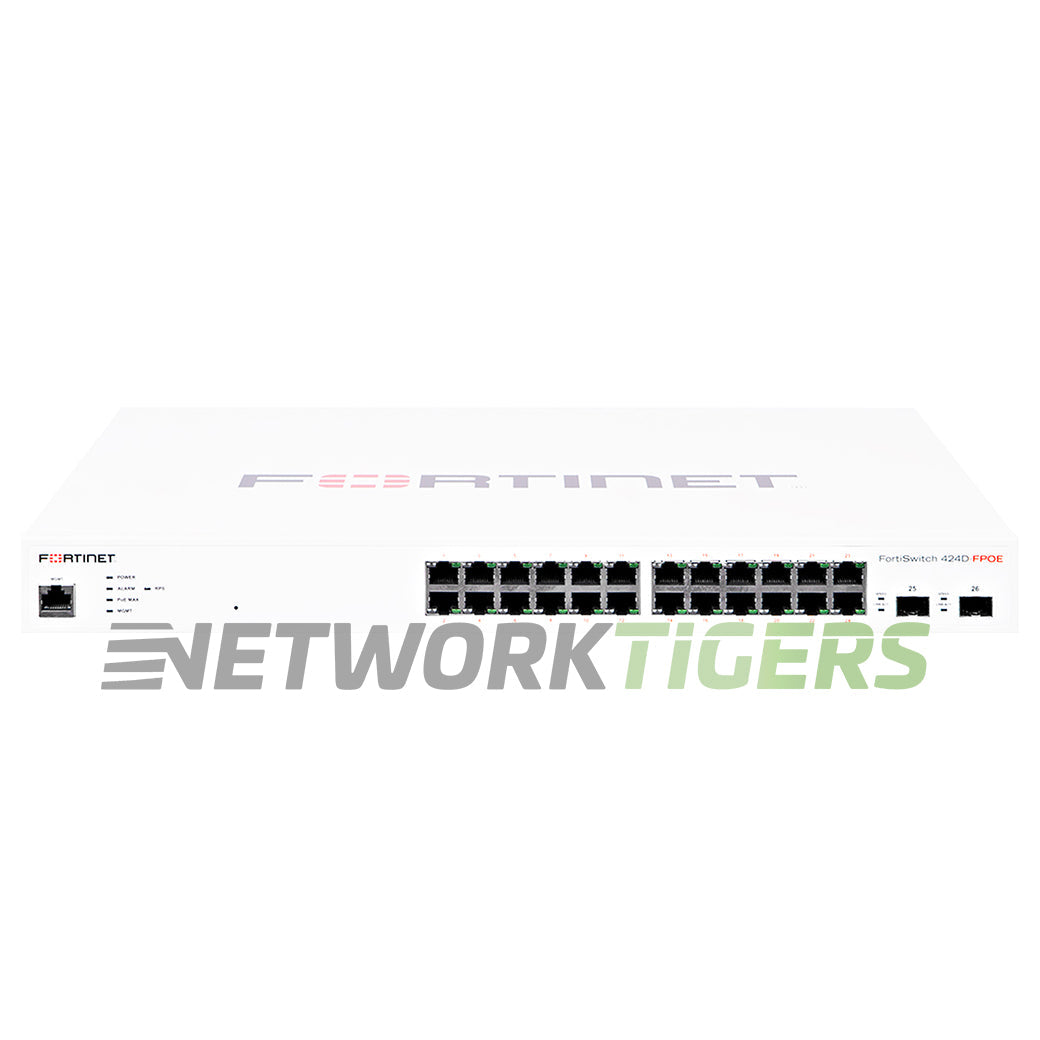 Fortinet FS-424D-FPOE 400 Campus Series 24x 1GB PoE+ RJ45 2x 10GB SFP+ Switch