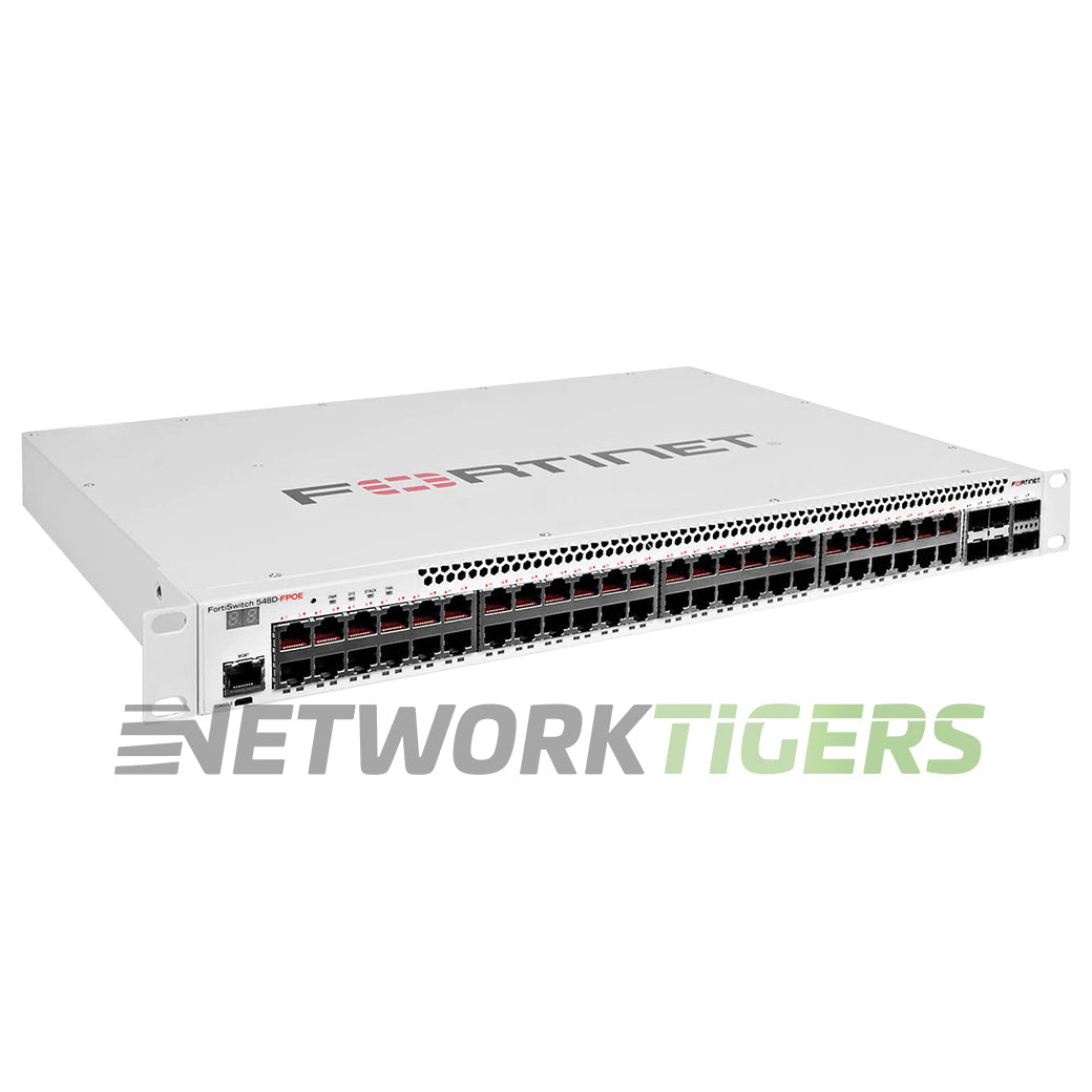 NEW Fortinet FS-548D-FPOE 48x PoE+ 4x SFP+ 2x QSFP+ Local Manage Only Switch