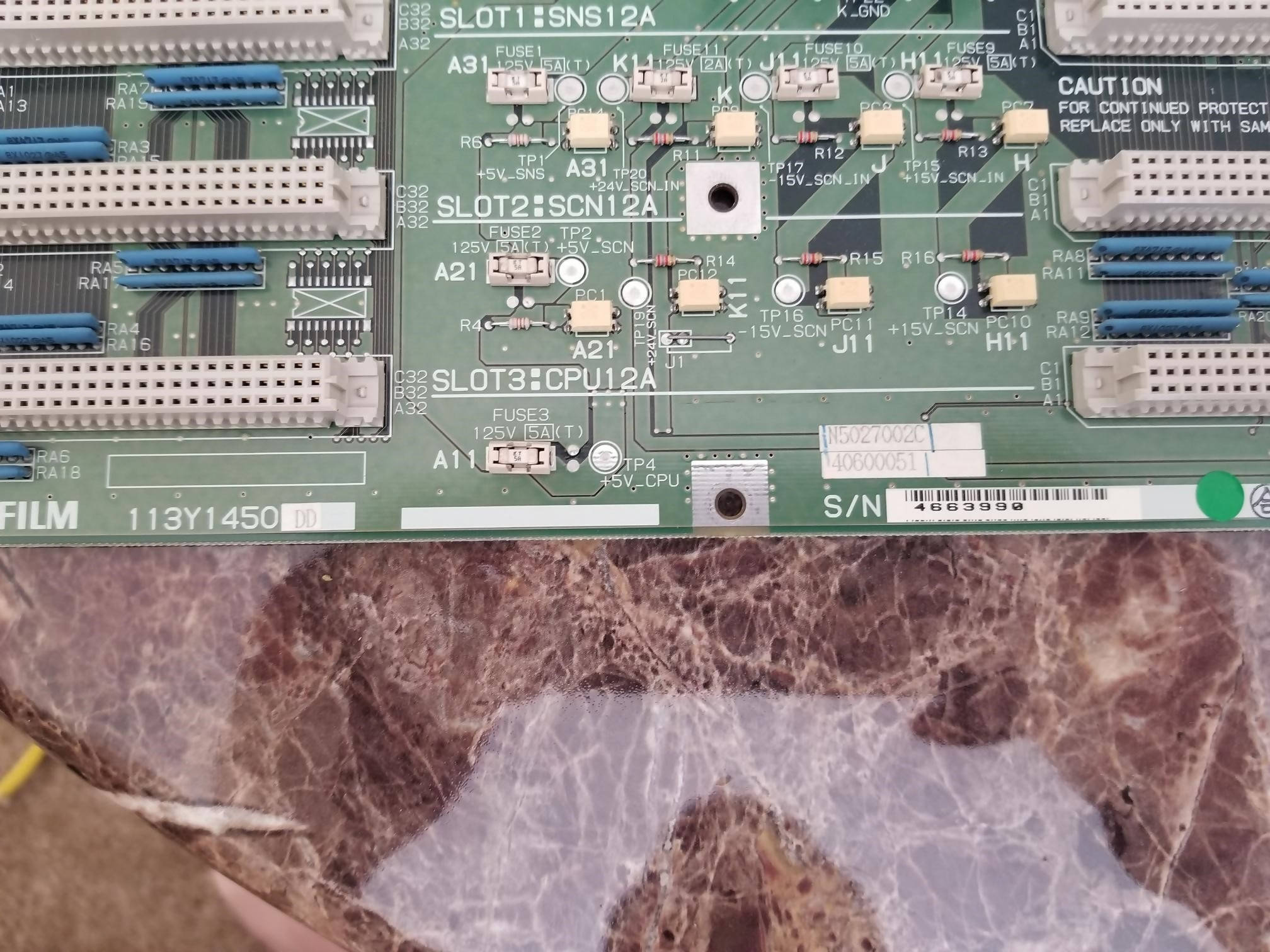 Fuji XG-1 CR Motherboard (MTH12A board, Part # 113Y1450 DD)