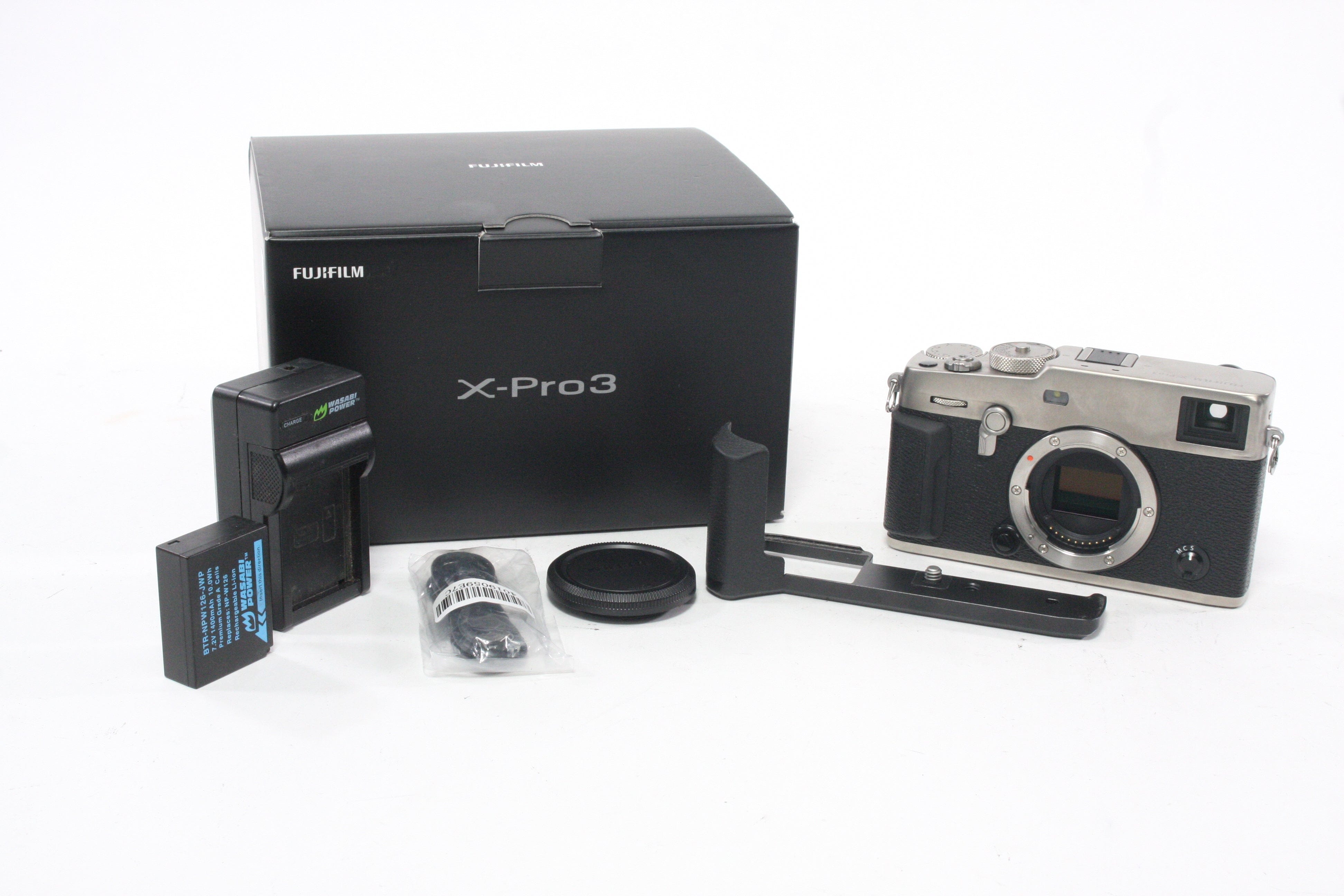 Fujifilm X-Pro3 Mirrorless Digital Camera with Titanium Grip Extender Shutter Count 1197
