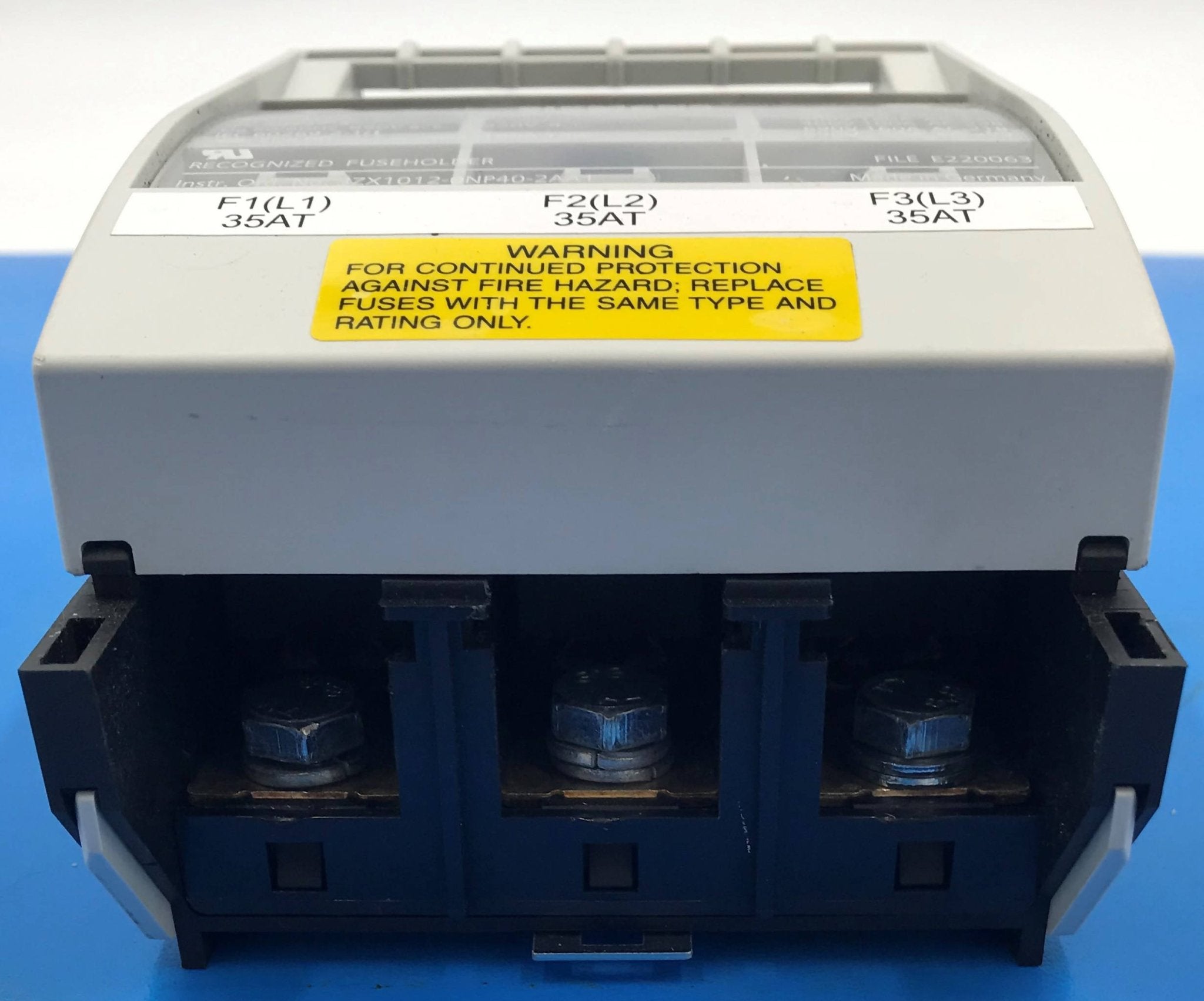 Fuse Holder W/ Fuses (3X1012-0NP40-2AA1/3NA3 814 x3 Siemens