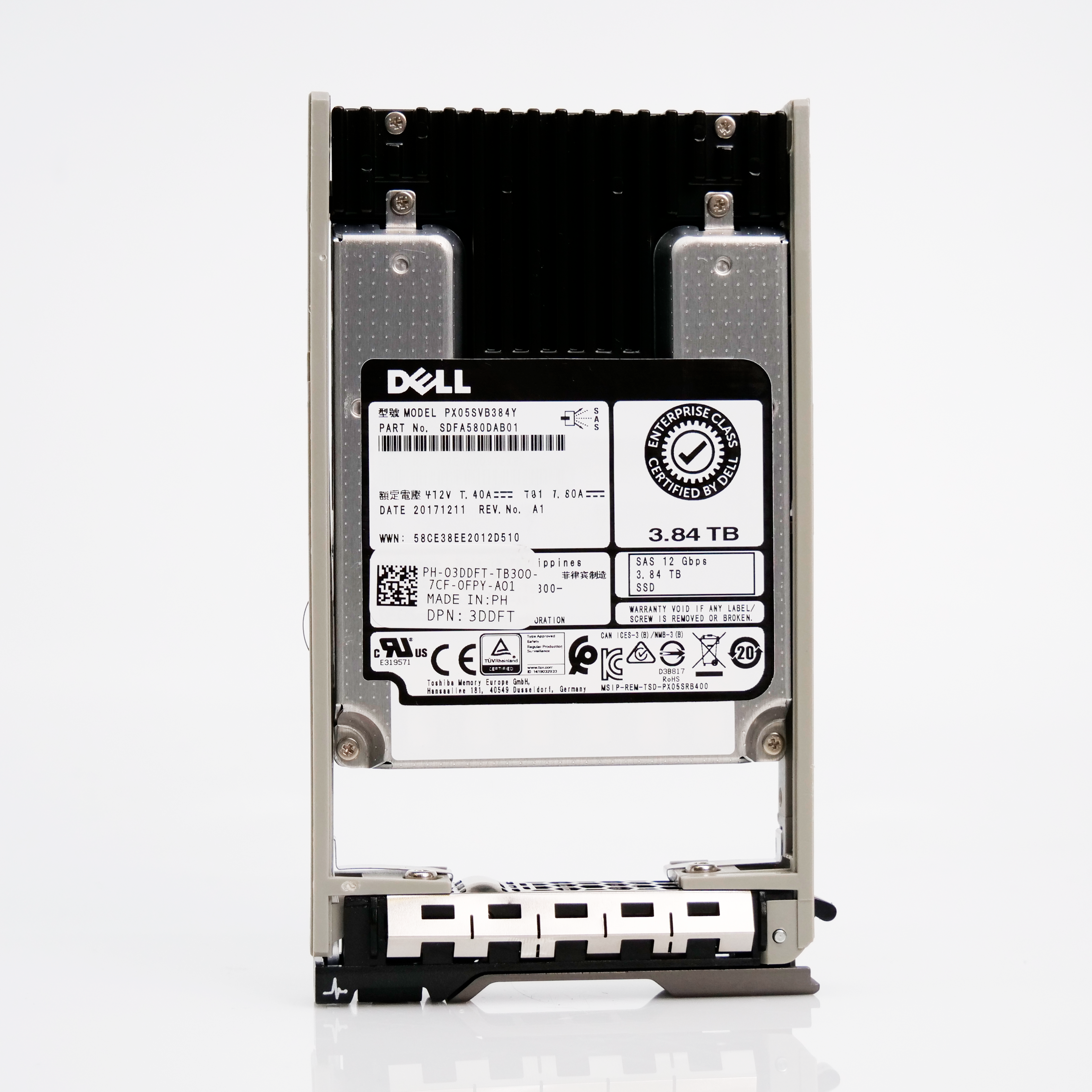 Dell G13 03DDFT 3.84TB 3 DWPD SAS-3 12Gb/s MLC 2.5in Recertified Solid State Drive