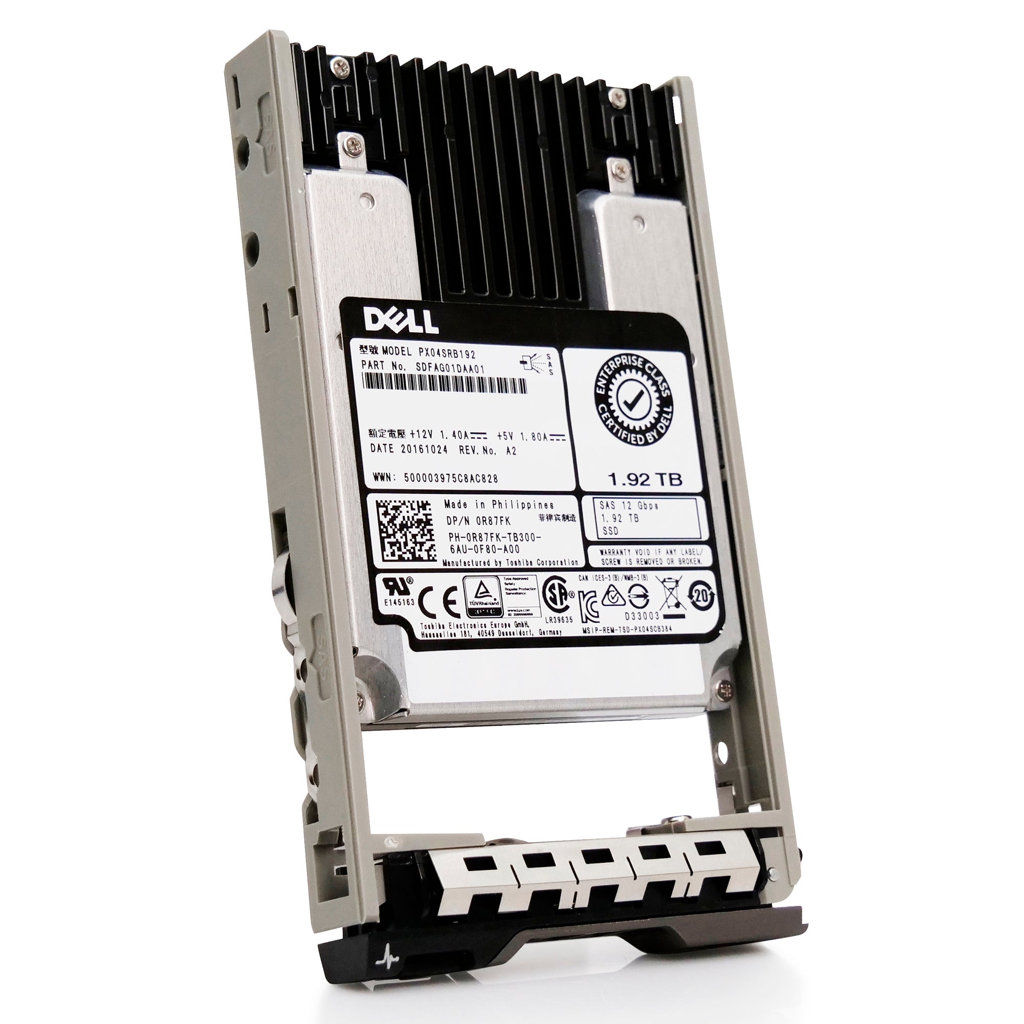 Toshiba G13 0R87FK 1.92TB 1 DWPD SAS-3 12Gb/s MLC 2.5in Refurbished SSD