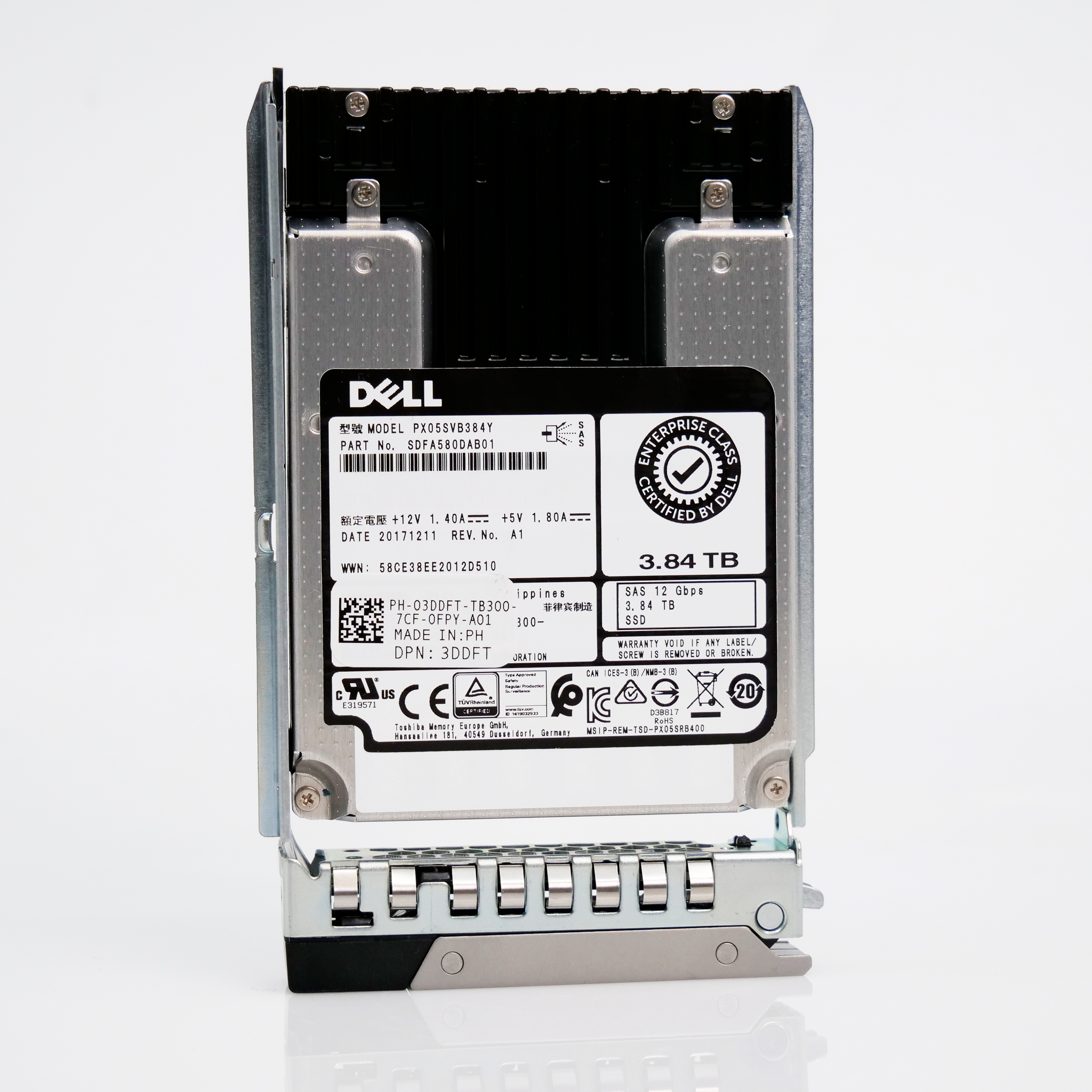 Dell G14 03DDFT 3.84TB 3 DWPD SAS-3 12Gb/s MLC 2.5in Solid State Drive