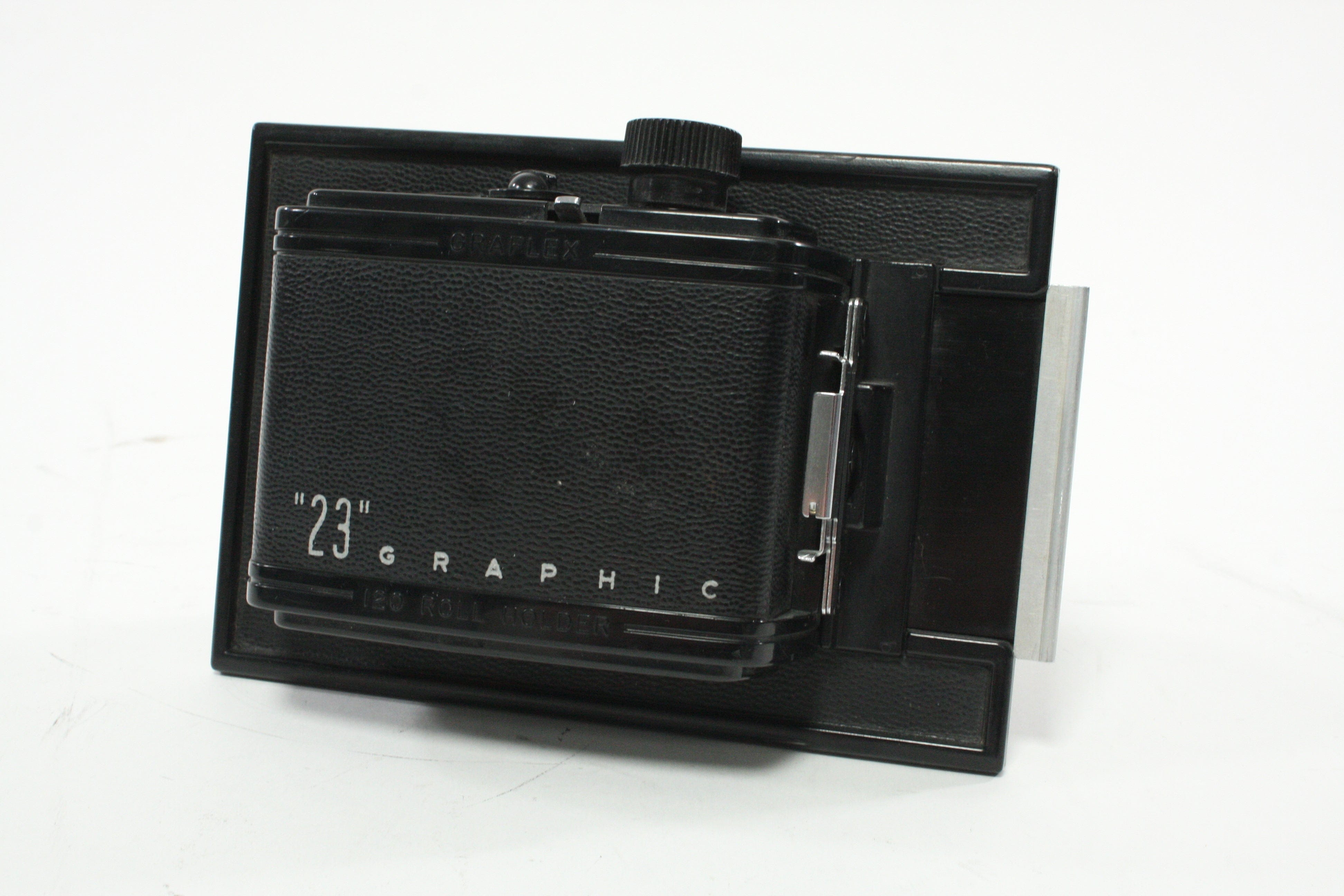 Graflex 23 Graphic Roll Film Holder witn Dark Slidec(Knob Type)