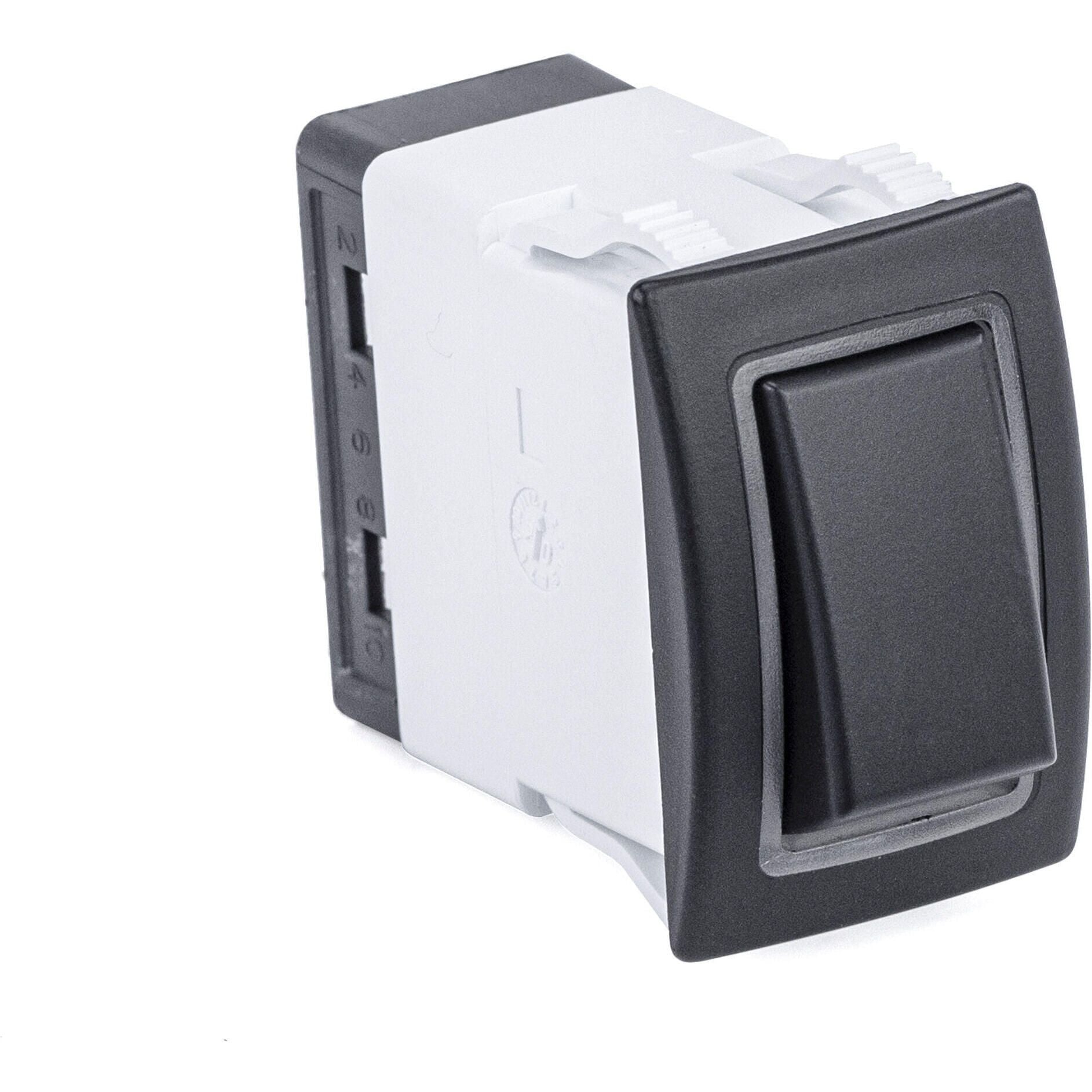 Sierra RK40640B Rocker Switch w/Halo LED Light, ON OFF ON, SPST, Blue