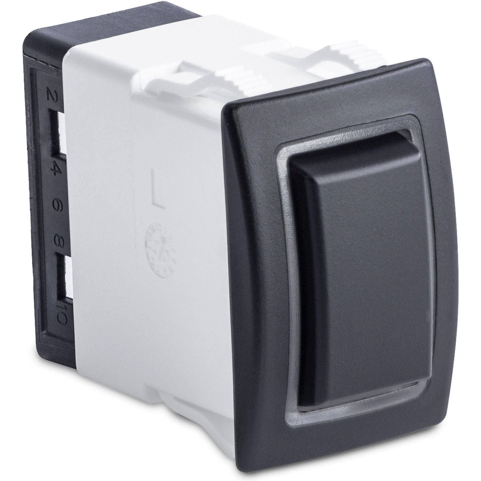 Sierra RK40620G Rocker Switch w/Halo LED Light, (ON) OFF, SPST, Green
