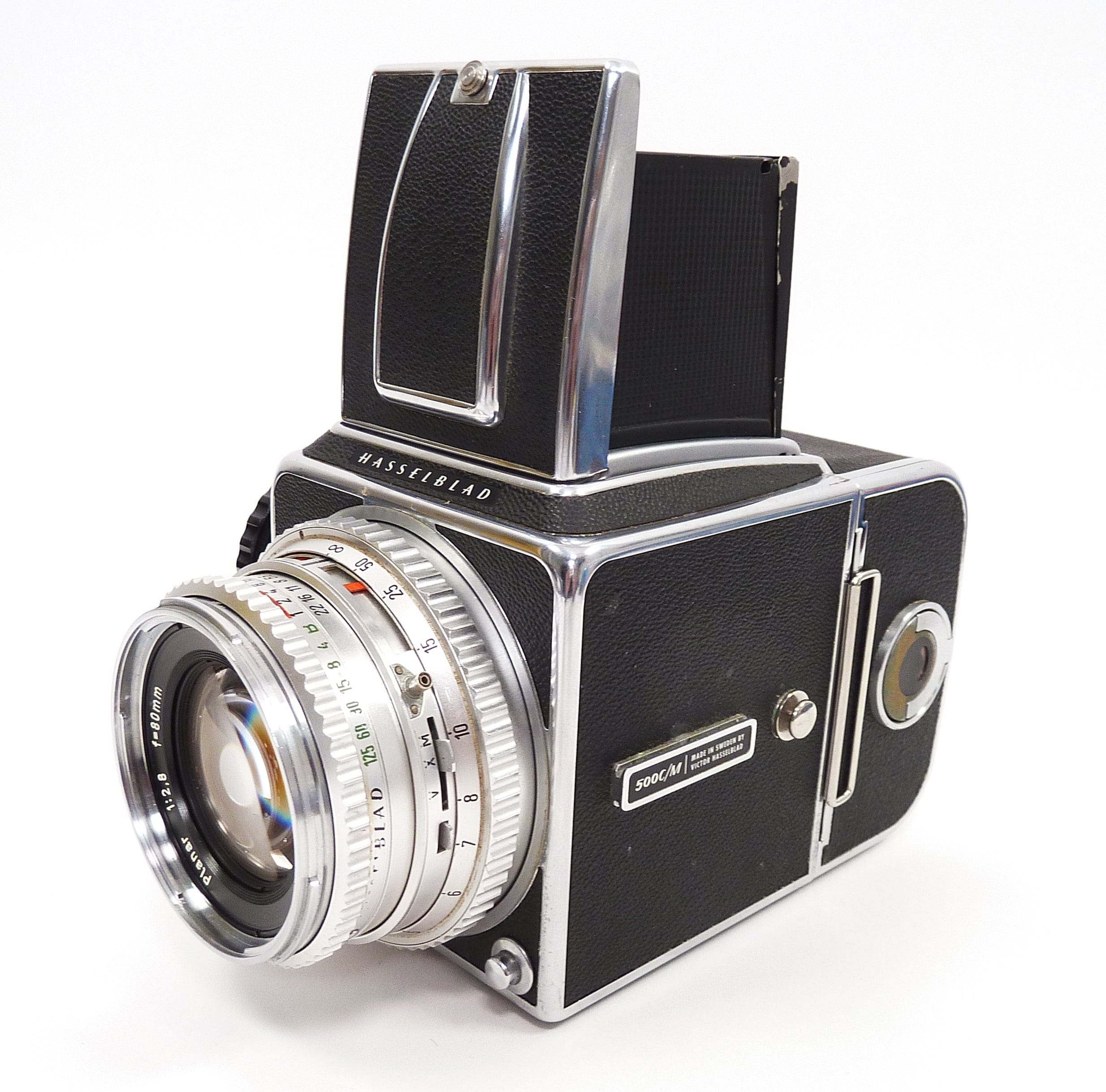 Hasselblad 500C/M with Planar 80mm - Waist Level and A12 back - Lens and Back Just CLA'd