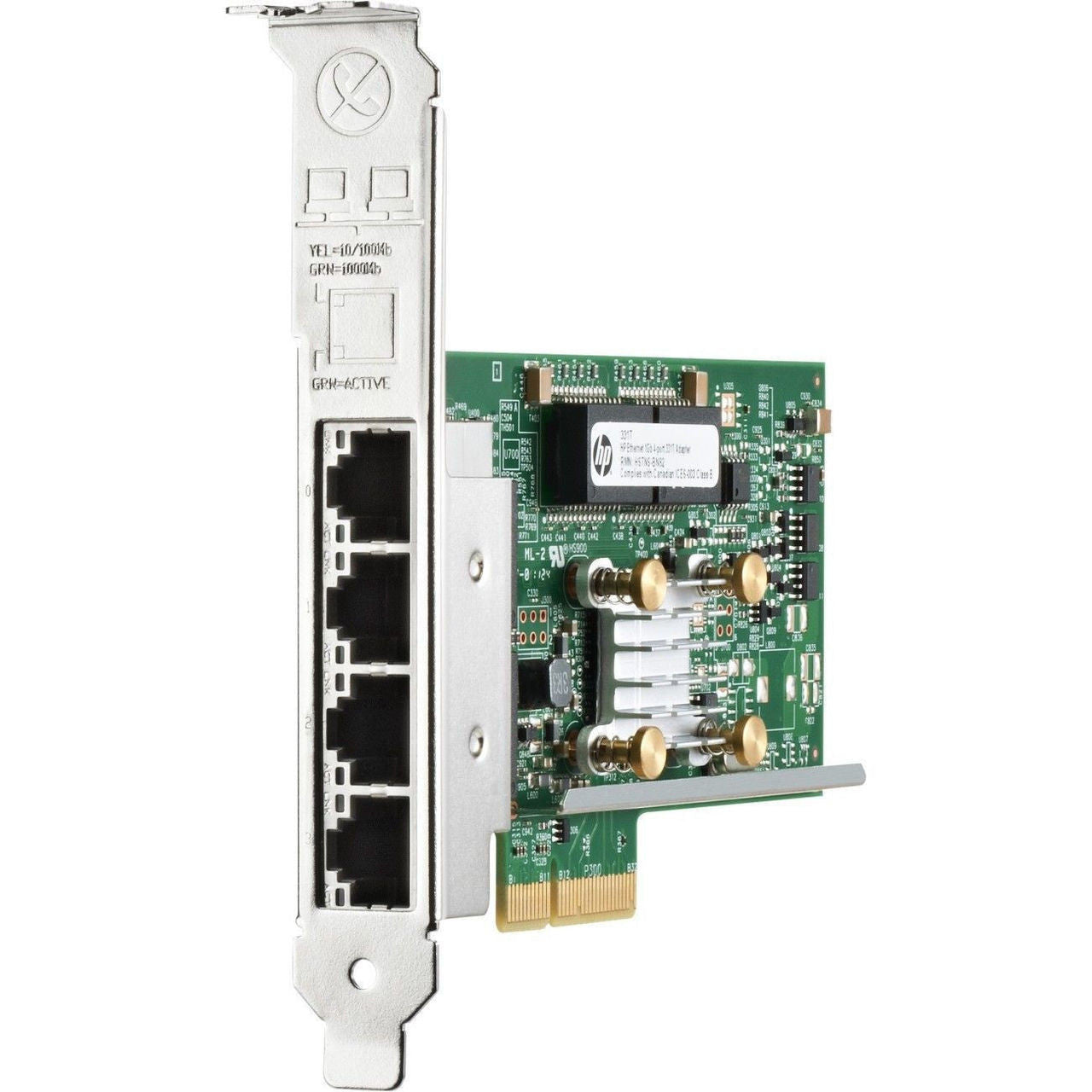 Network Cards: Hewlett-Packard (HP) 647594-B21 - HP 1Gb 4-Port 331T Gigabit Ethernet PCI-E x4 Card Adapter