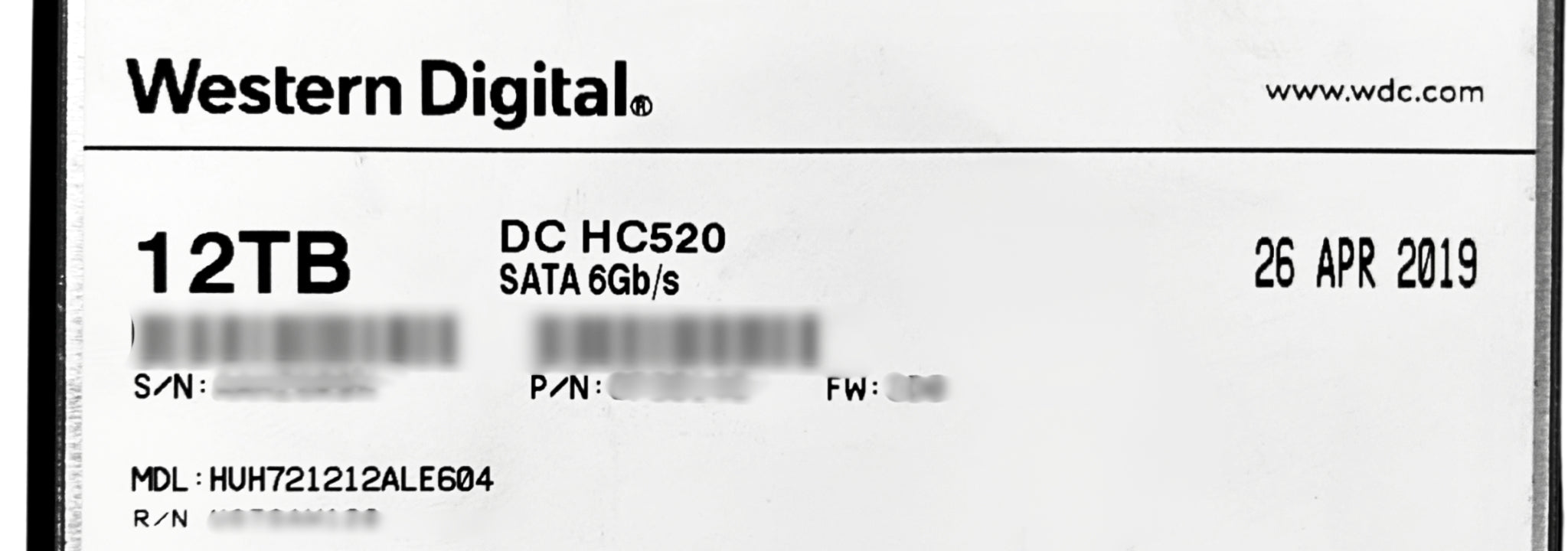 Hitachi HUH721212ALE604 HGST 12TB 7.2K RPM 3.5" LFF 6GB/s SATA