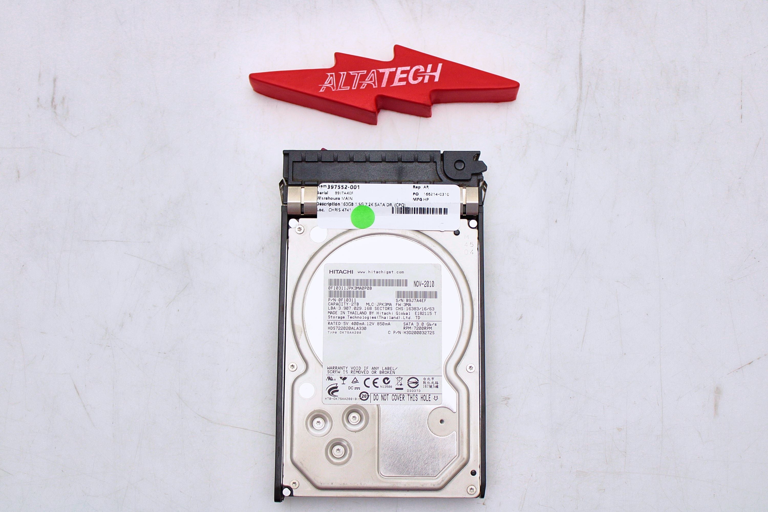HP 397552-001 160GB 1.5G 7.2K SATA DR. (CPQ)