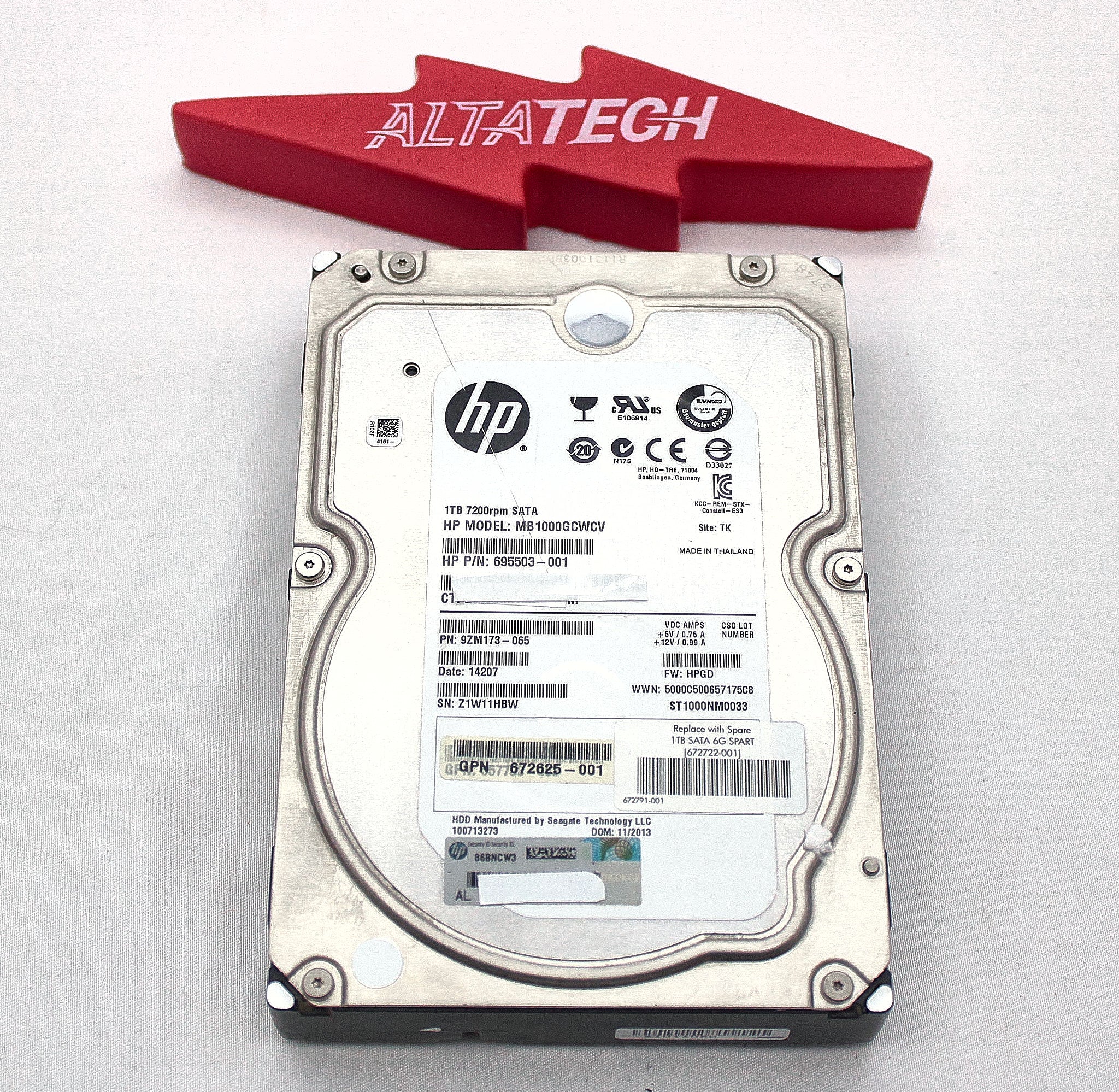 HP 695503-001 1TB 6G SATA 7.2K 3.5IN SC MDL HDD