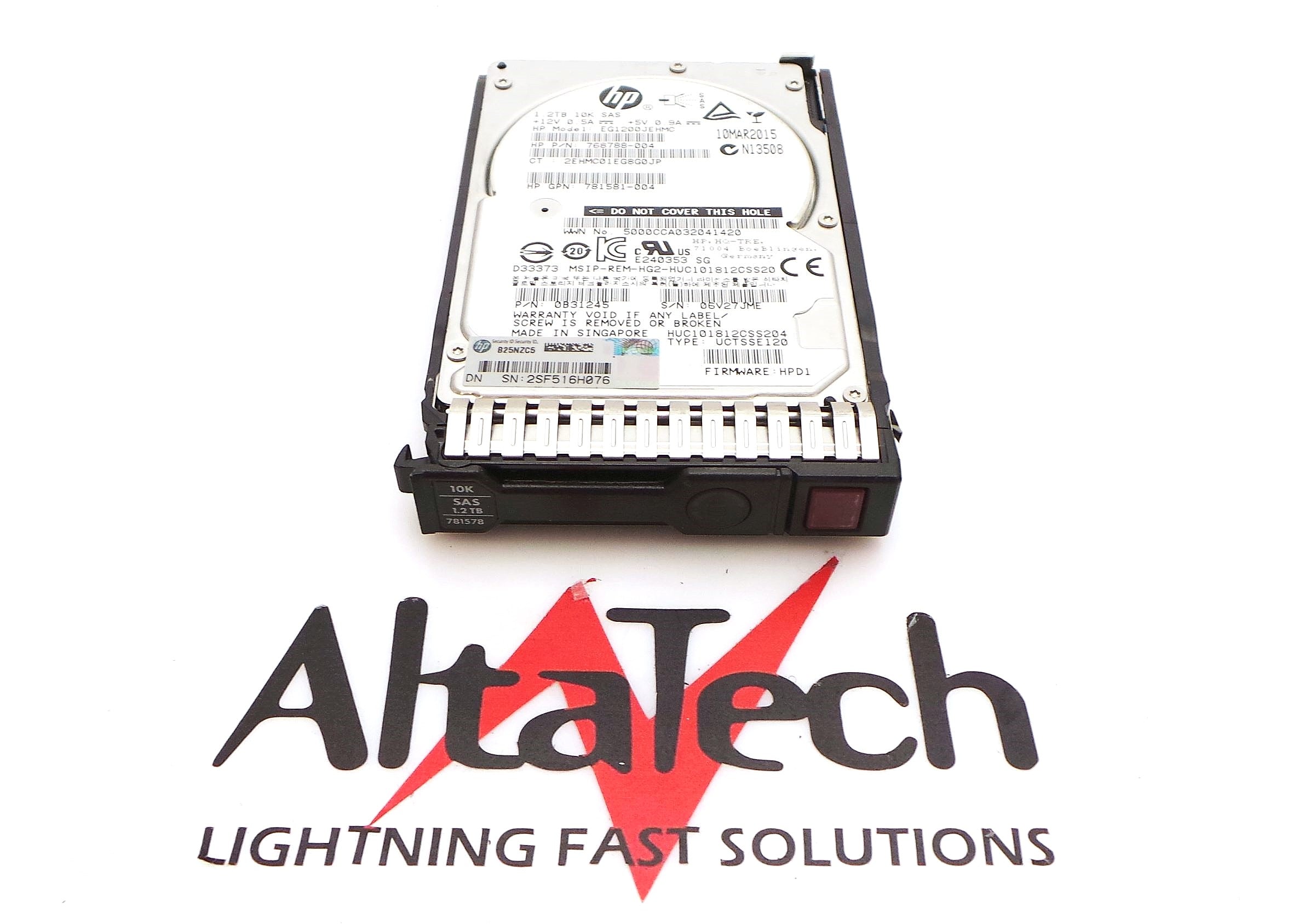 HP 781581-003 1.2TB 12G 10K SFF SAS HDD