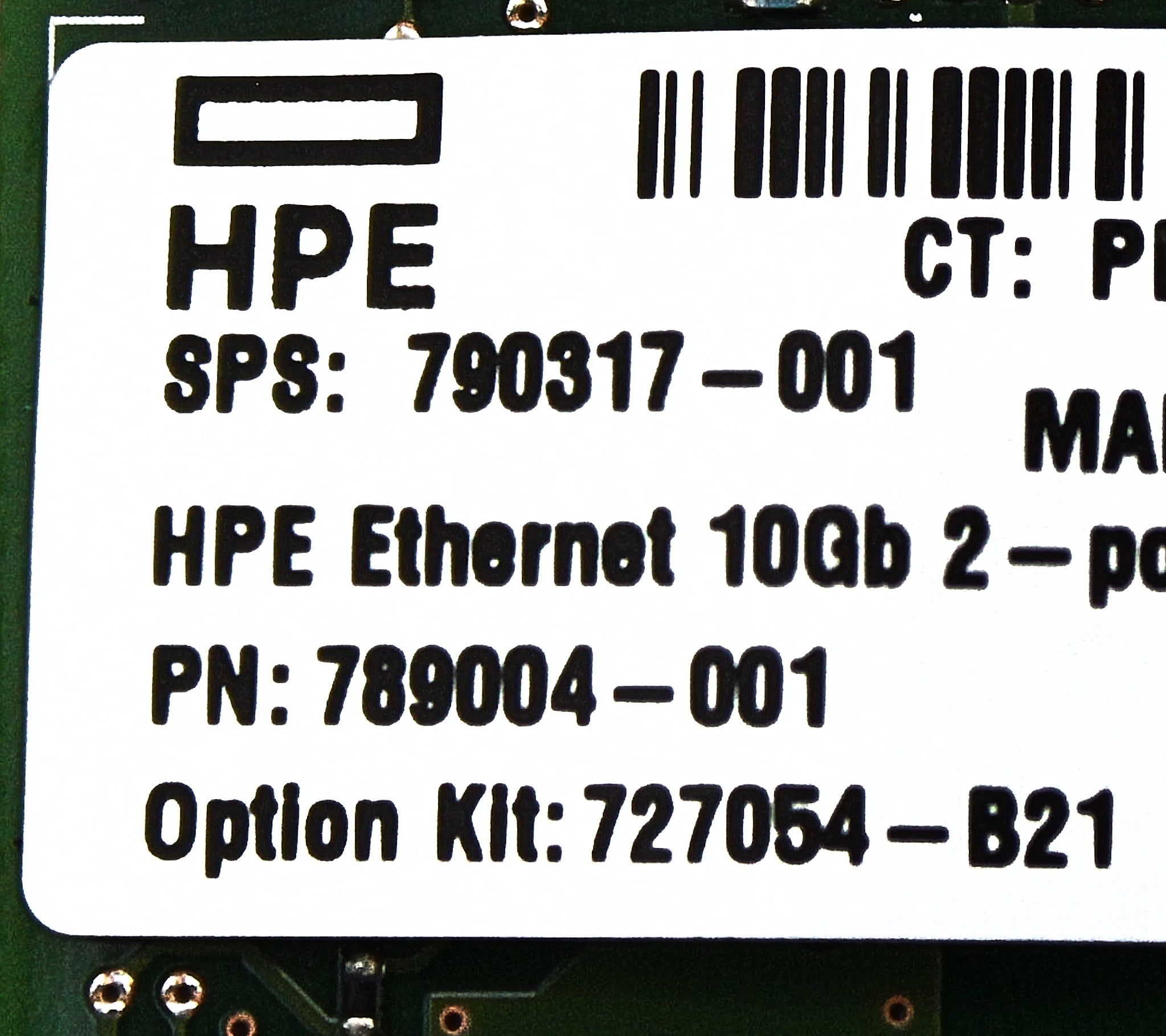 HP 789004-001 Ethernet 10Gb 2-port 562FLR-SFP+ Adapter