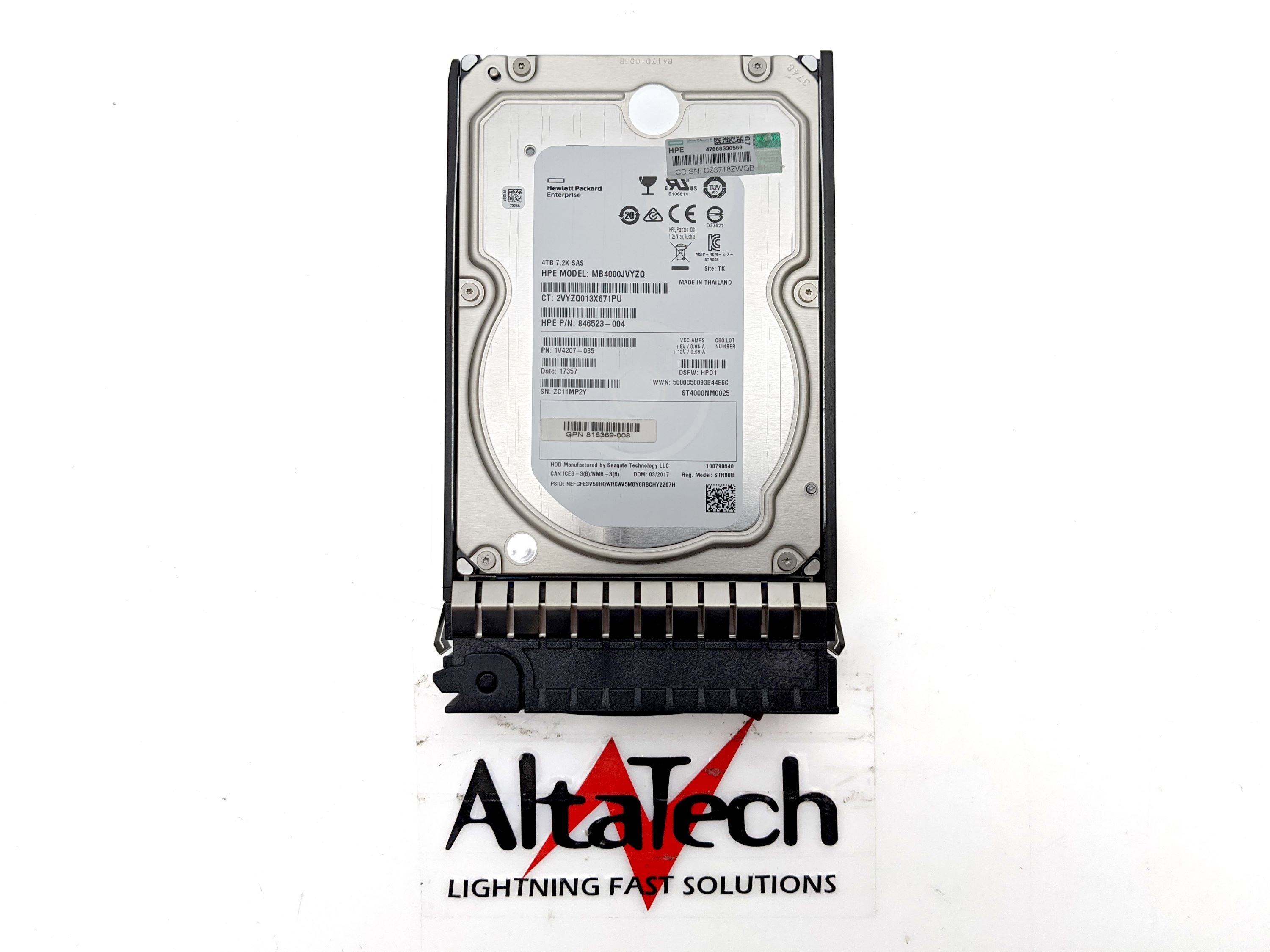 HP 826550-001 4TB LFF Midline SAS Hard Disk Drive