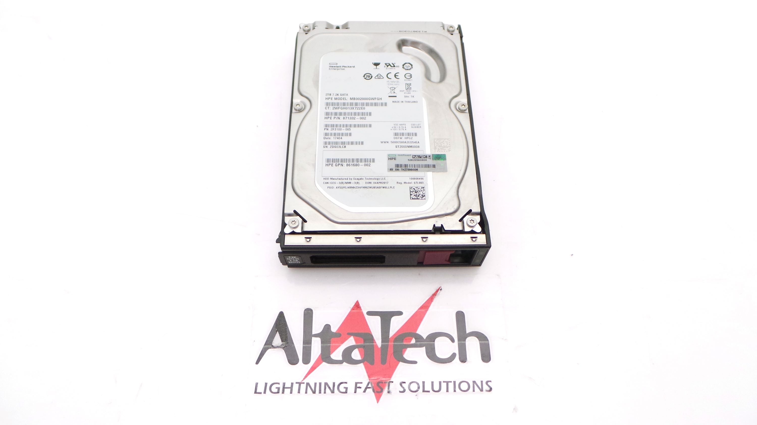 HP 861681-B21 2TB SATA Hard Disk Drive 3.5"