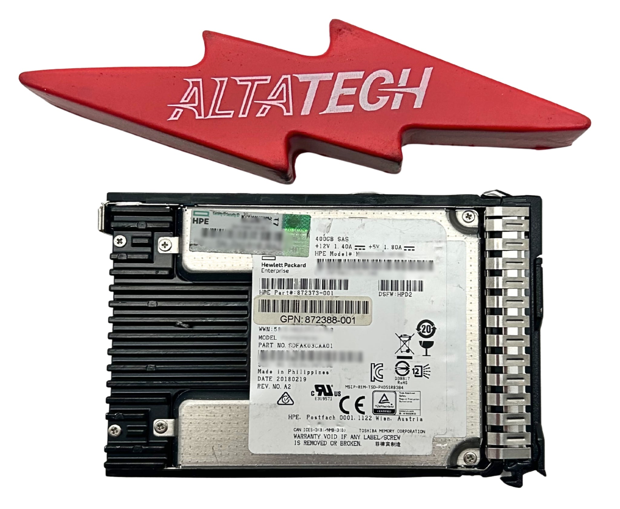 HP 872505-001 400GB 12G SFF MU DS SC SAS SSD HDD