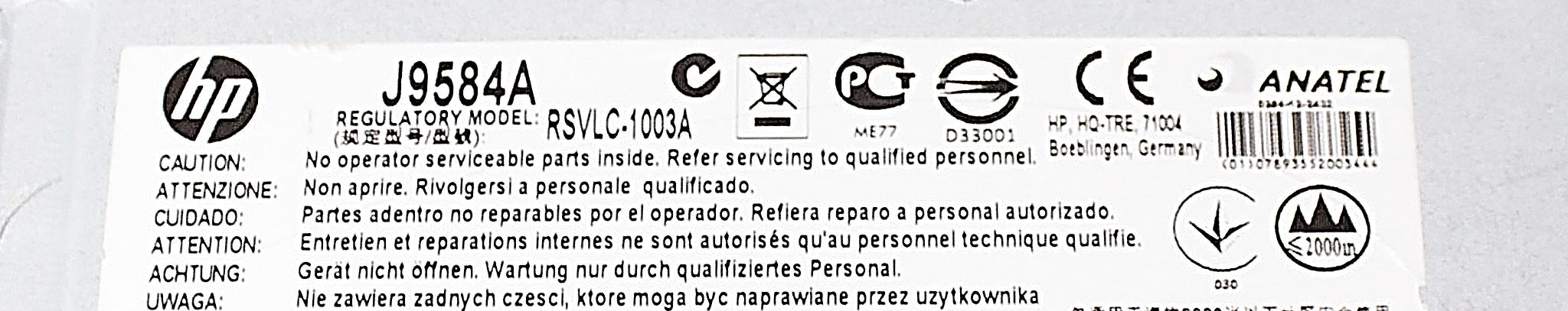 HP J9584A ARUBA 3800-24SFP-2SFP+ SWITCH