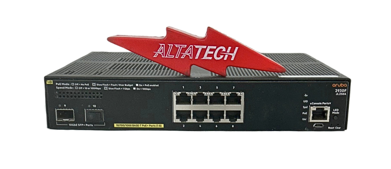 HP JL258A HP Aruba 2930F 8-Port 8G POE+ 2SFP+ Switch