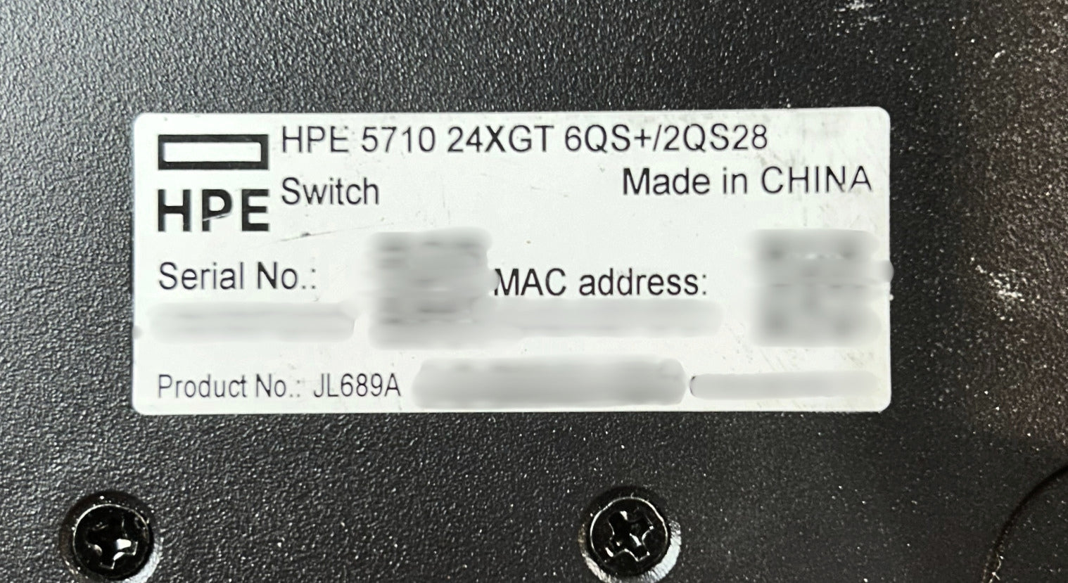 HP JL689A HPE 5710 24XGT 6QS+ 2QS28 Managed Switch