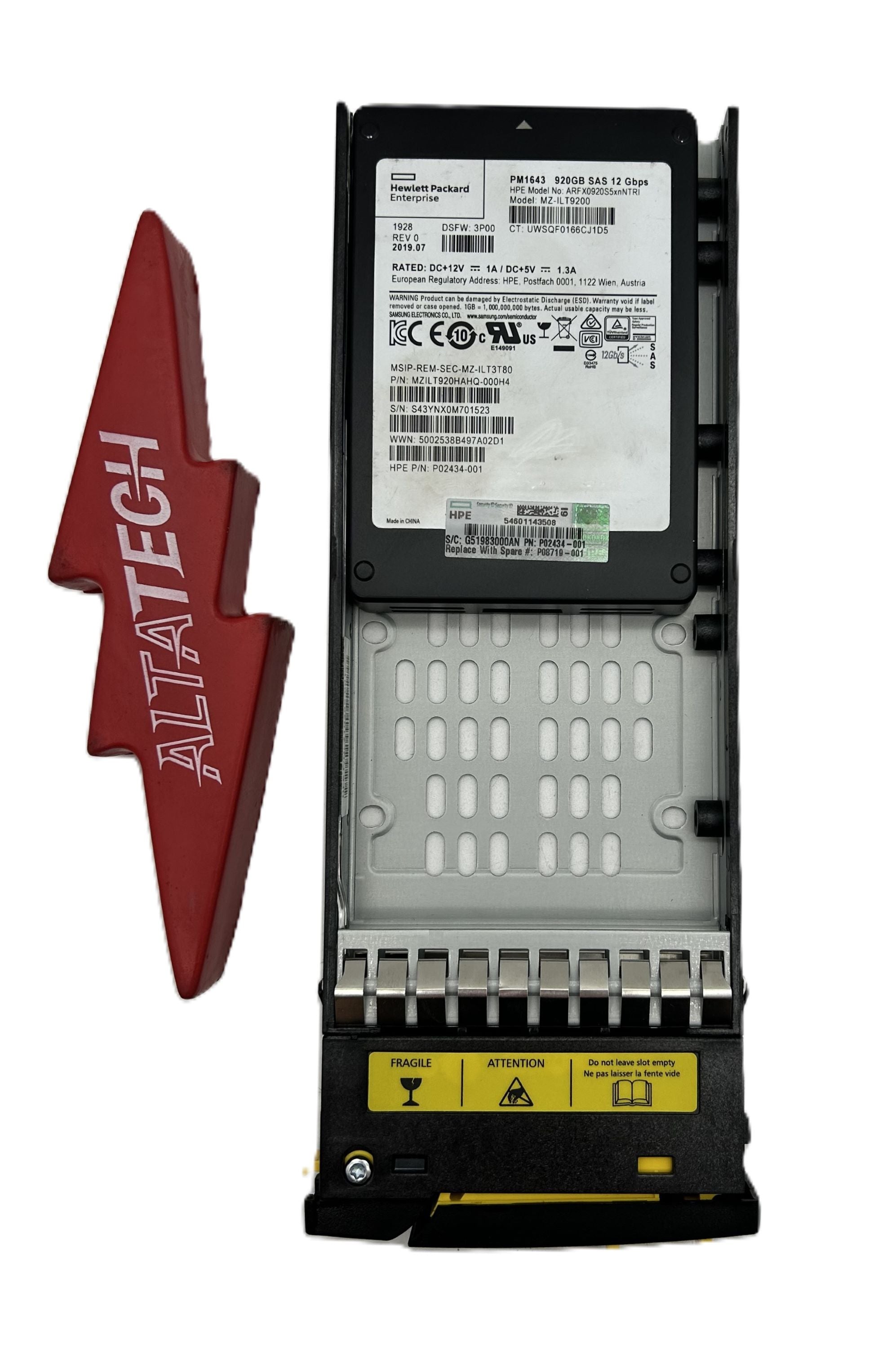 HP P08719-001 3PAR 920GB 12G SAS 2.5" SSD