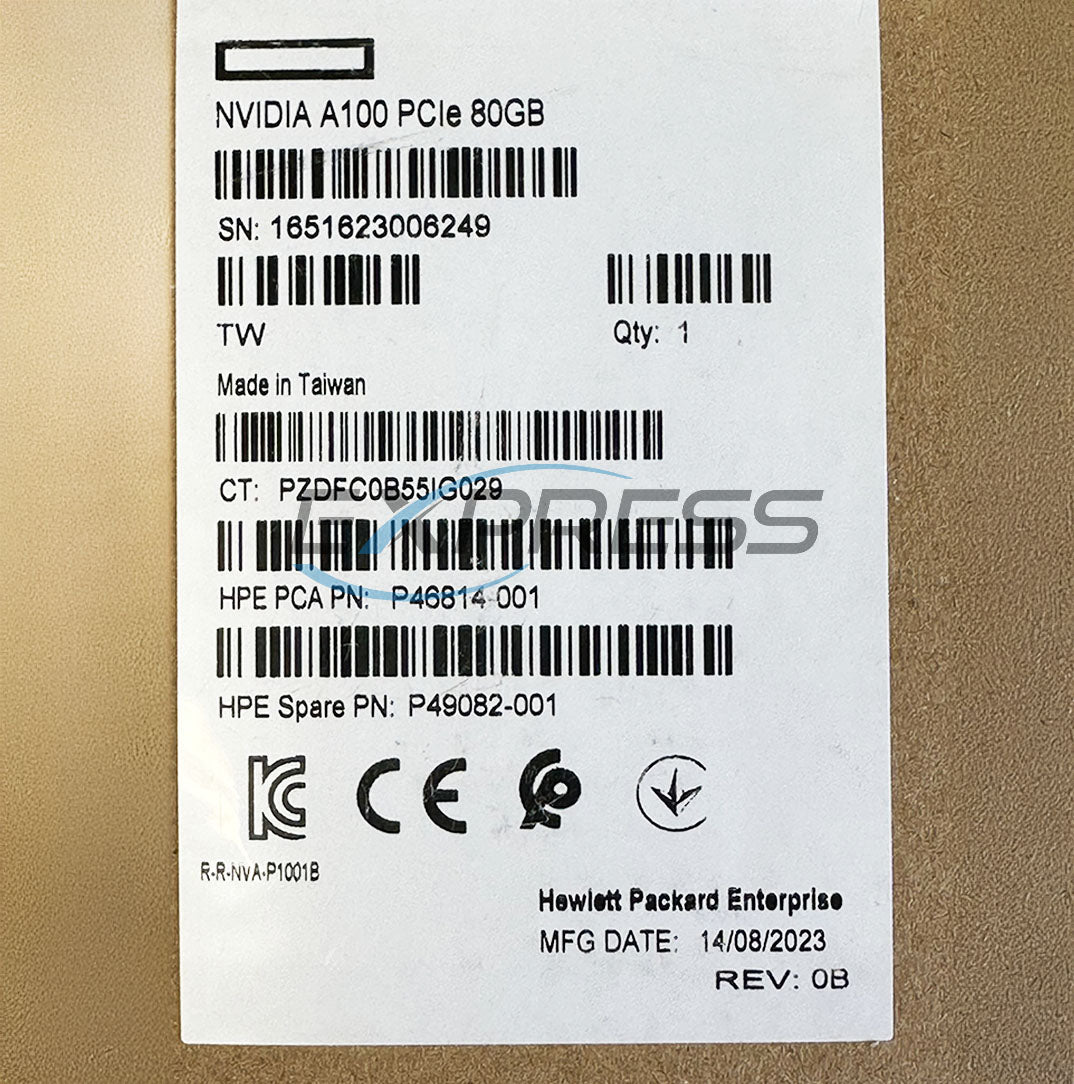 HPE Nvidia A100 80GB PCI-e Accelerator | P49082-001