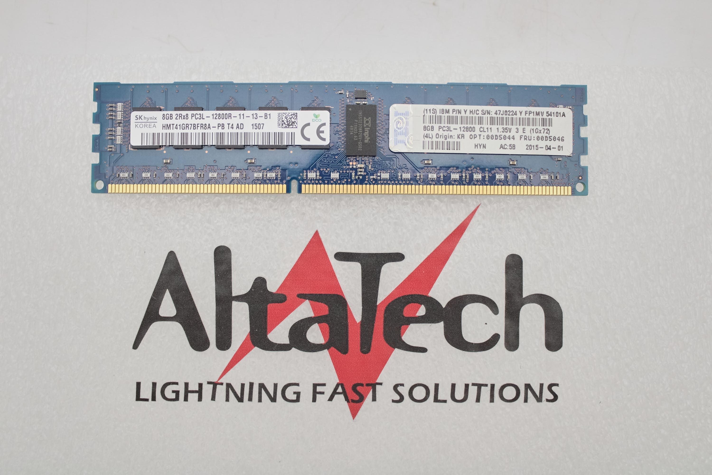 IBM 00D5046 8GB PC3L-12800R DDR3-1600 2RX8 ECC
