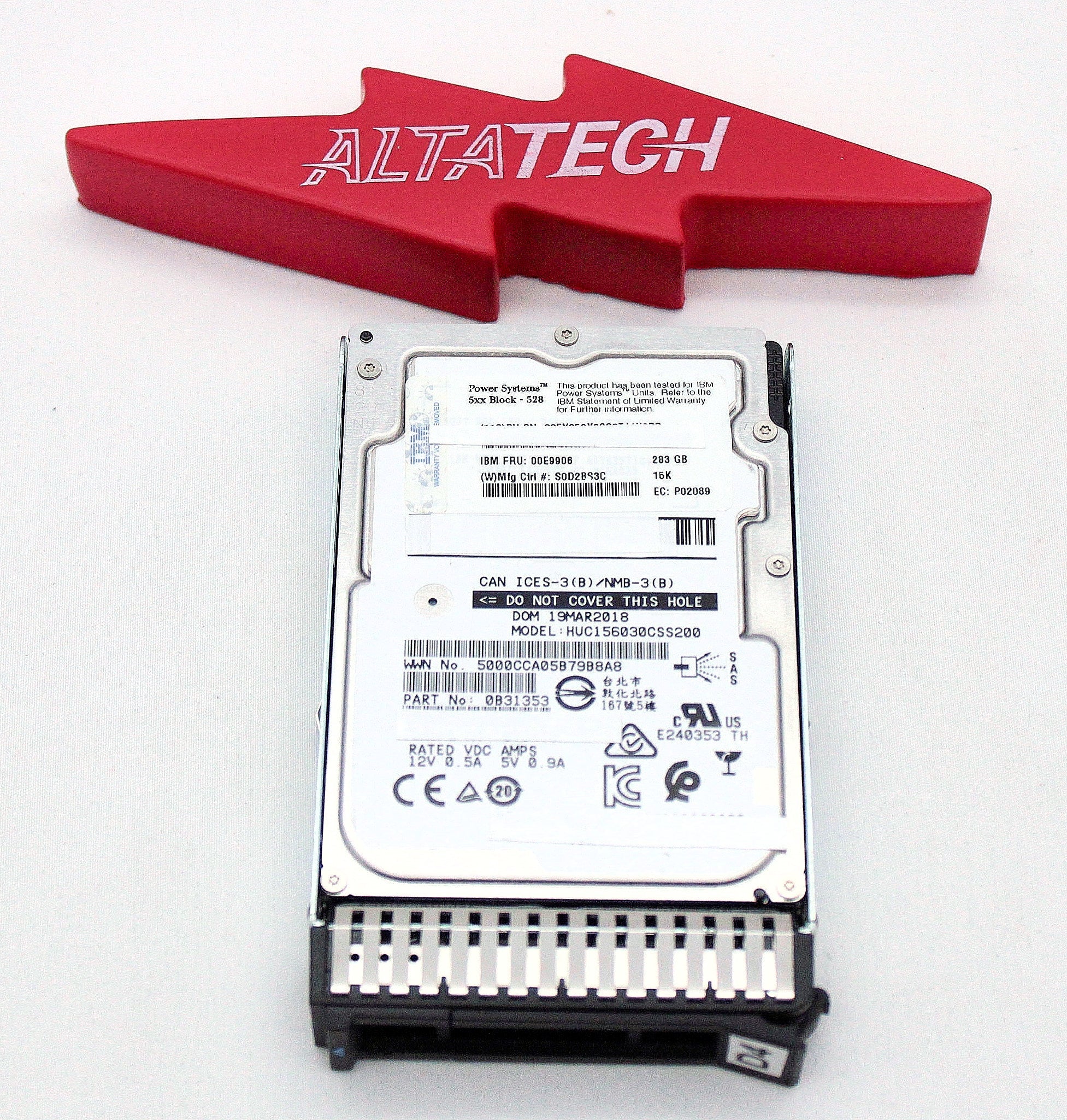 IBM 00E9906 283GB 15K 4K SFF3 SAS